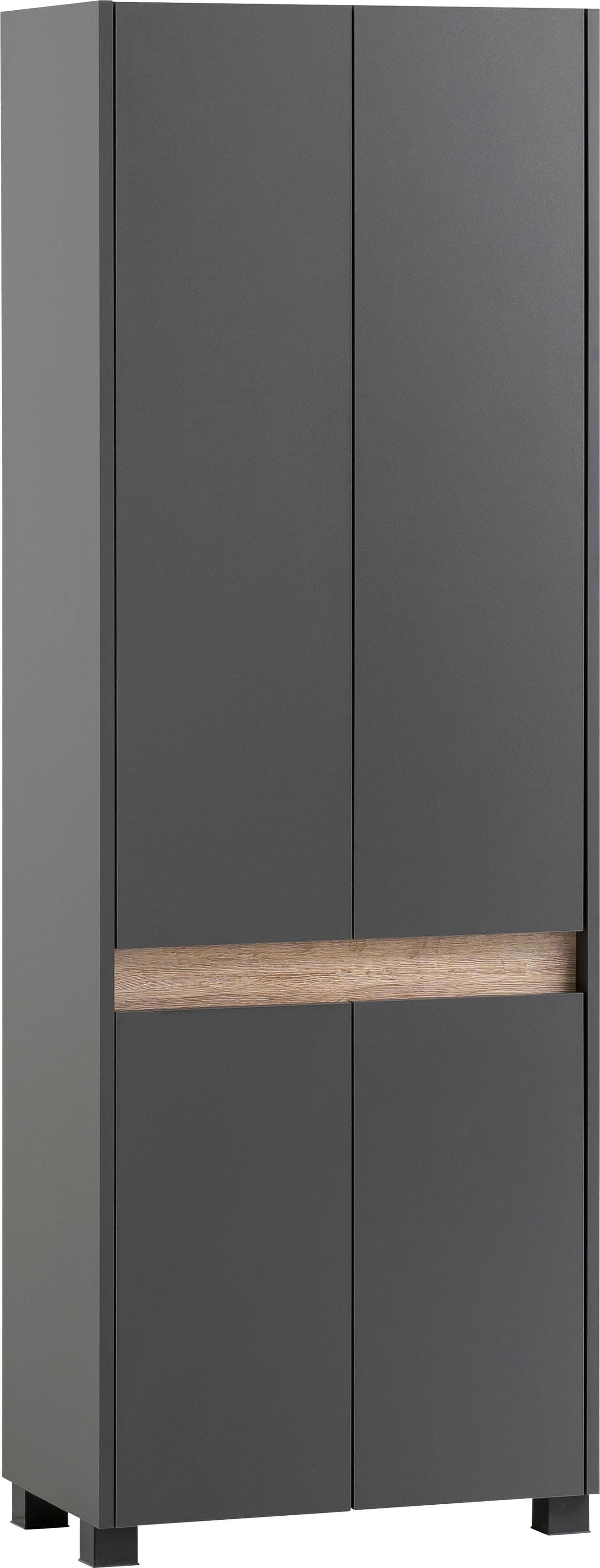 Schildmeyer Schuhschrank Cosmo Anthrazit Wildeiche 4 Türen