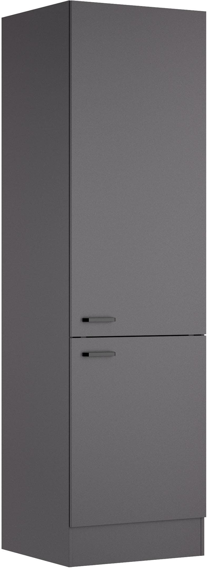 Hochschrank OPTIFIT OPTImulti anthrazit matt 2 Türen 2 Schubkästen