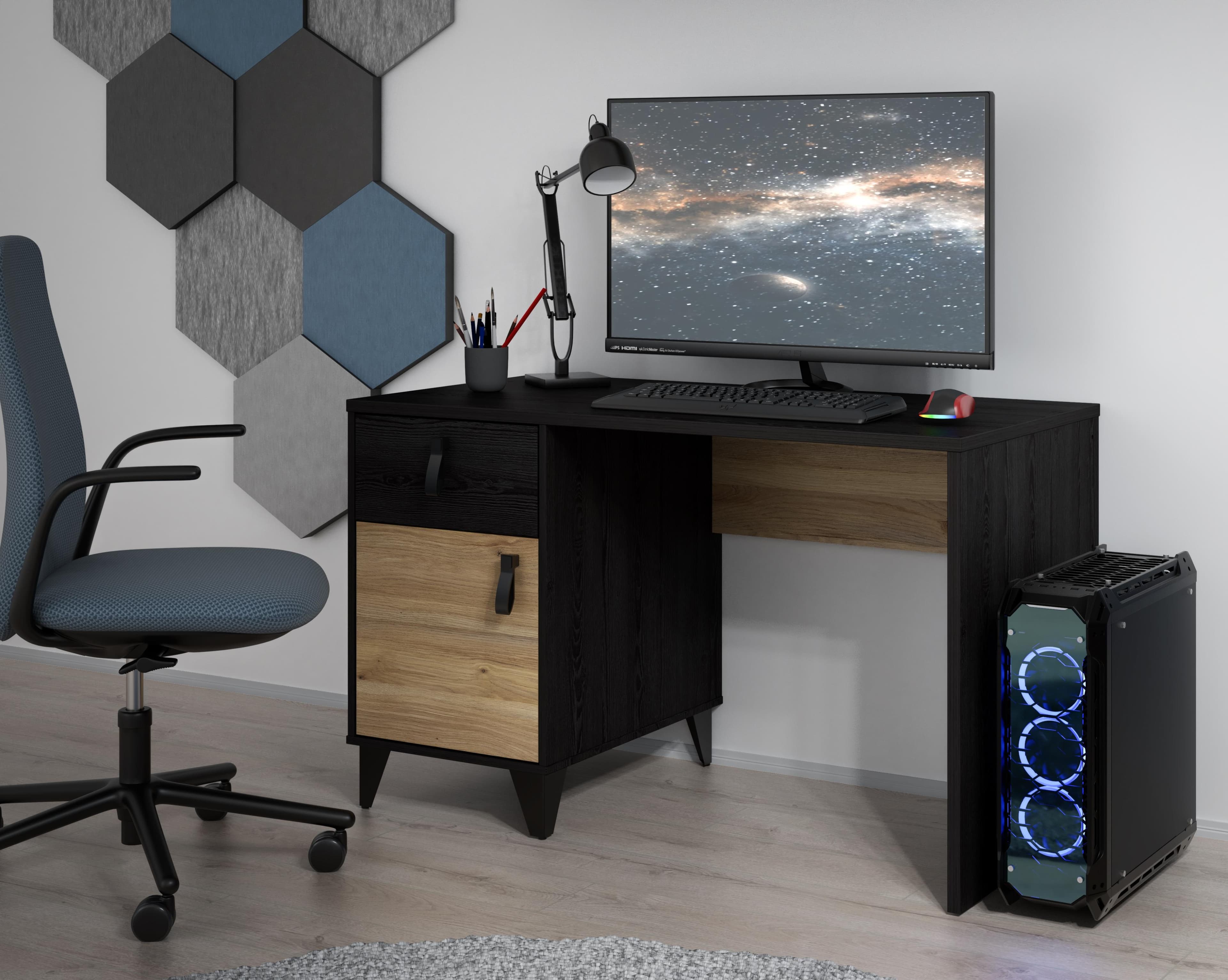 FORTE Schreibtisch Lya mit Schublade und Ablage