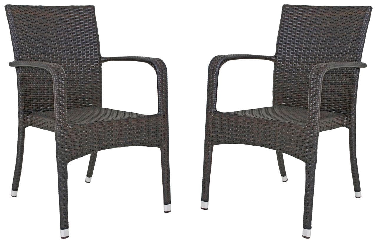 Garden Pleasure Stapelstuhl London Braun Kunststoff