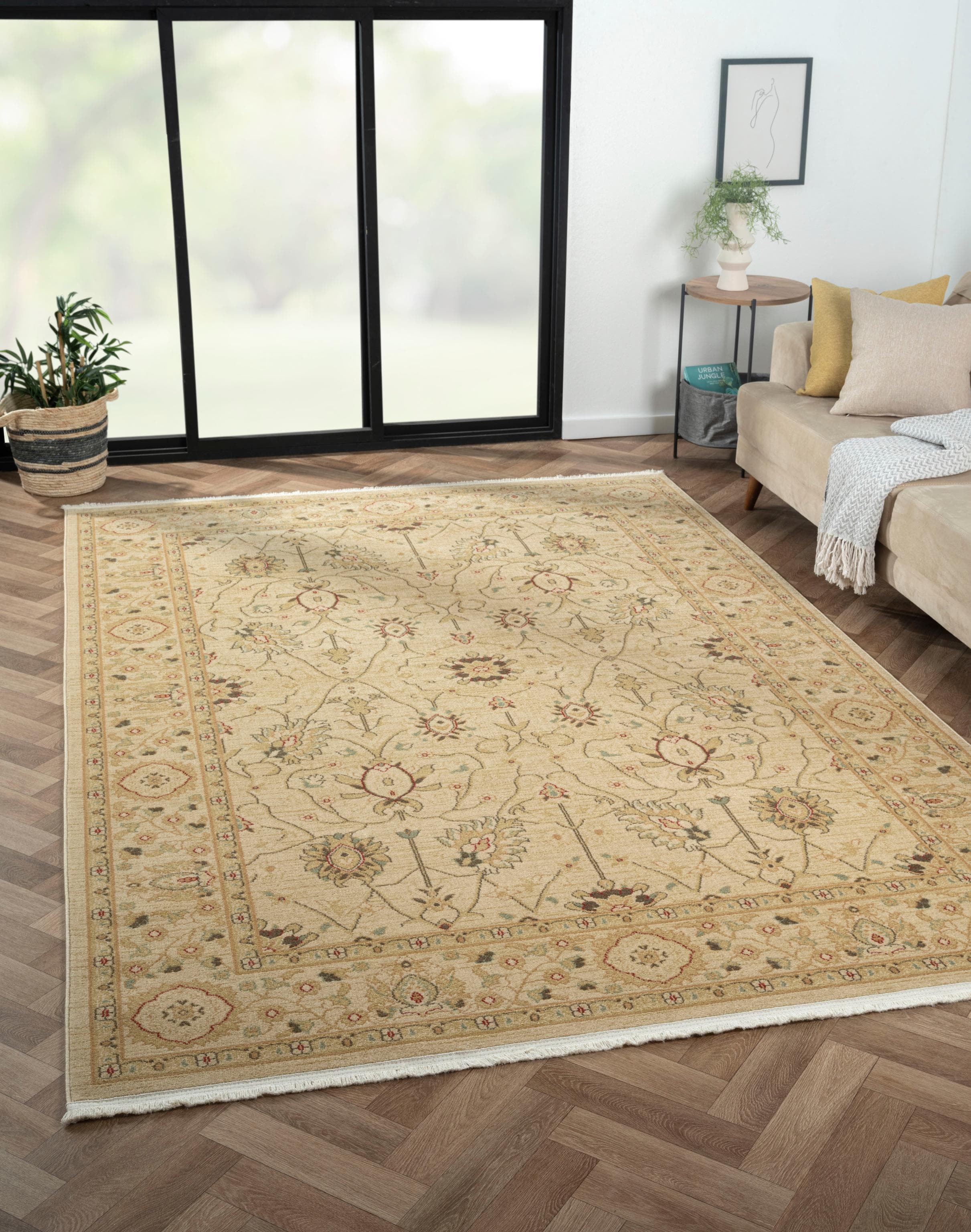 MyFlair Teppich Maryam 2 Beige Orientmuster Kurzflor