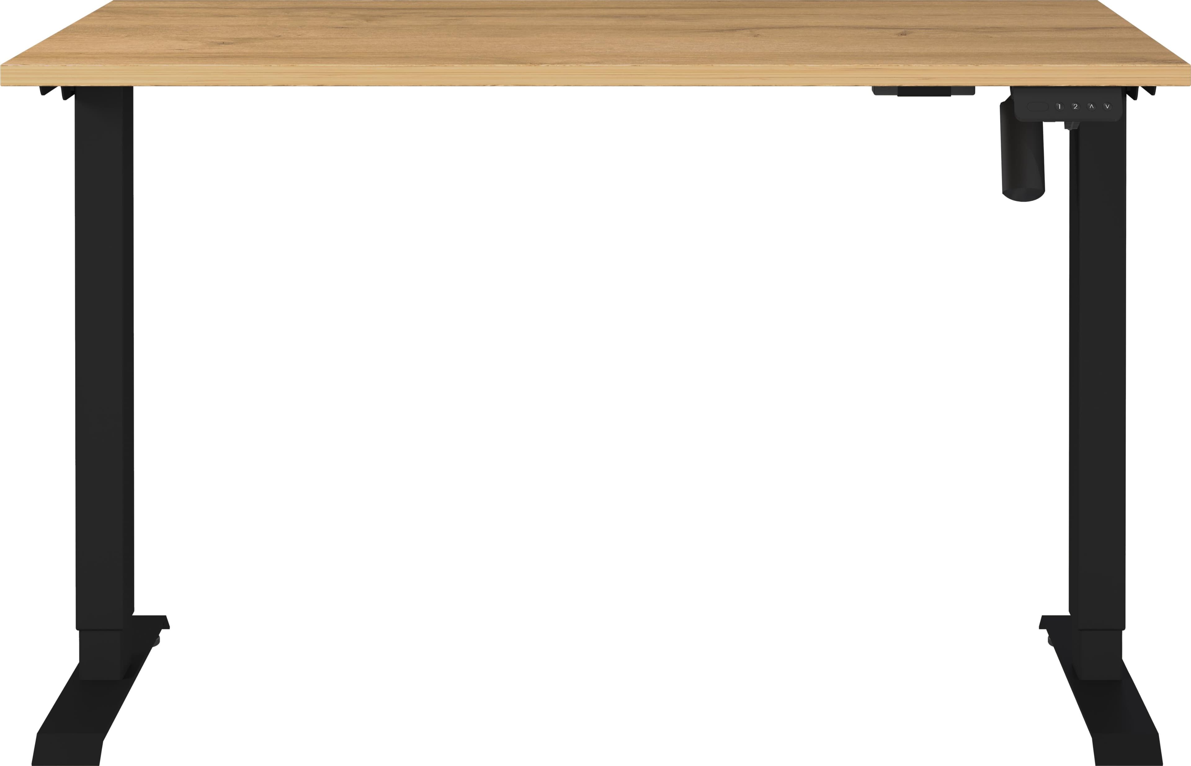 Germania Schreibtisch Profi 3.0 Elektrisch Höhenverstellbar Schwarz Eiche