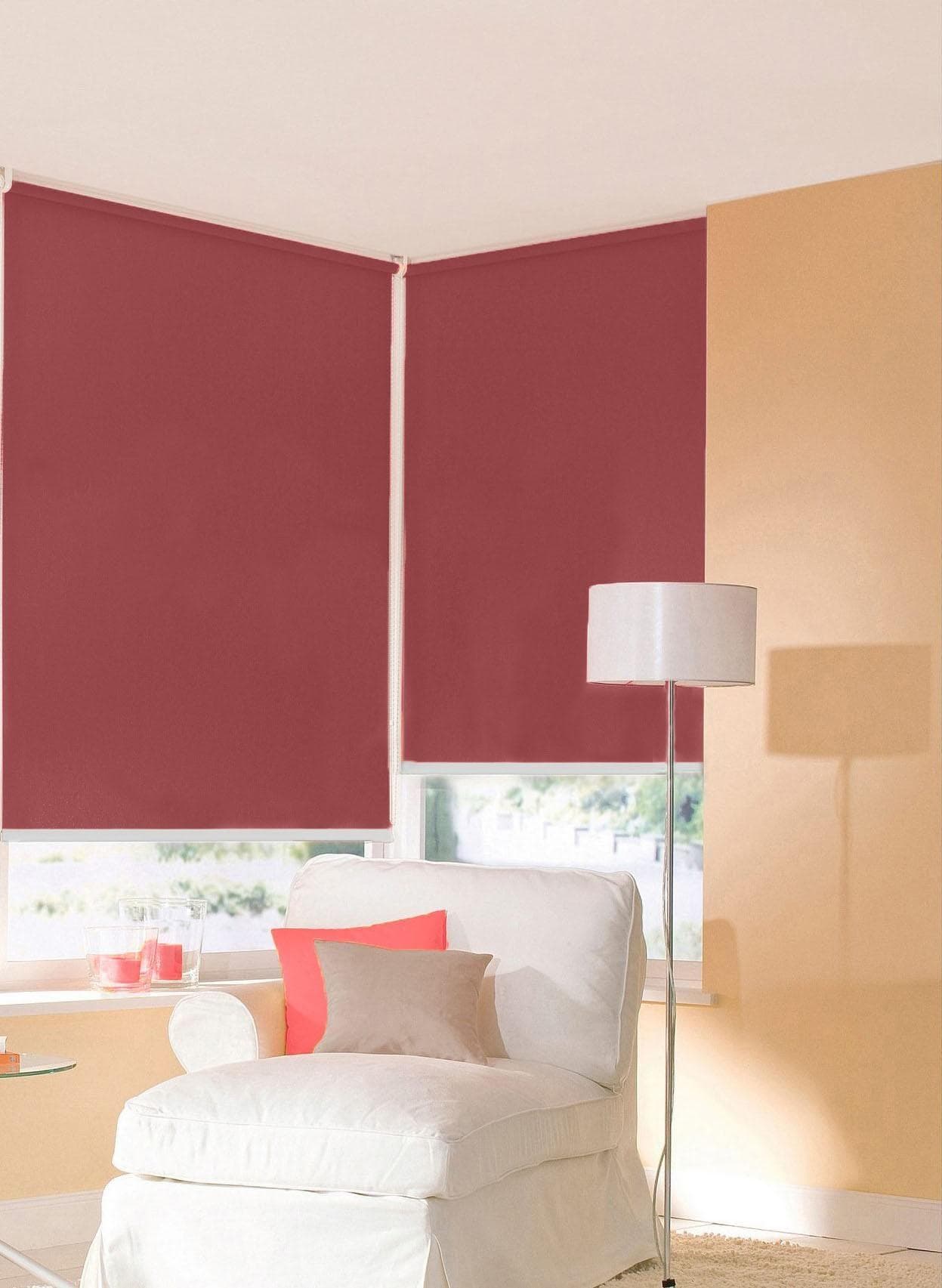 Seitenzugrollo SUNLINES One Size Style uni rot 162x180 cm