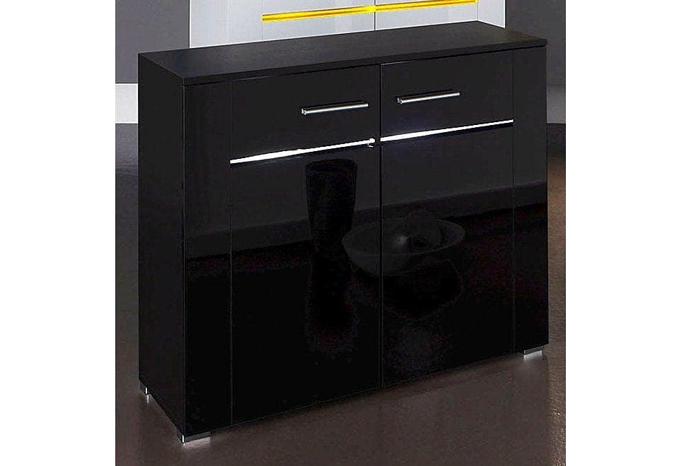 Flammendes Sideboard aus Holz