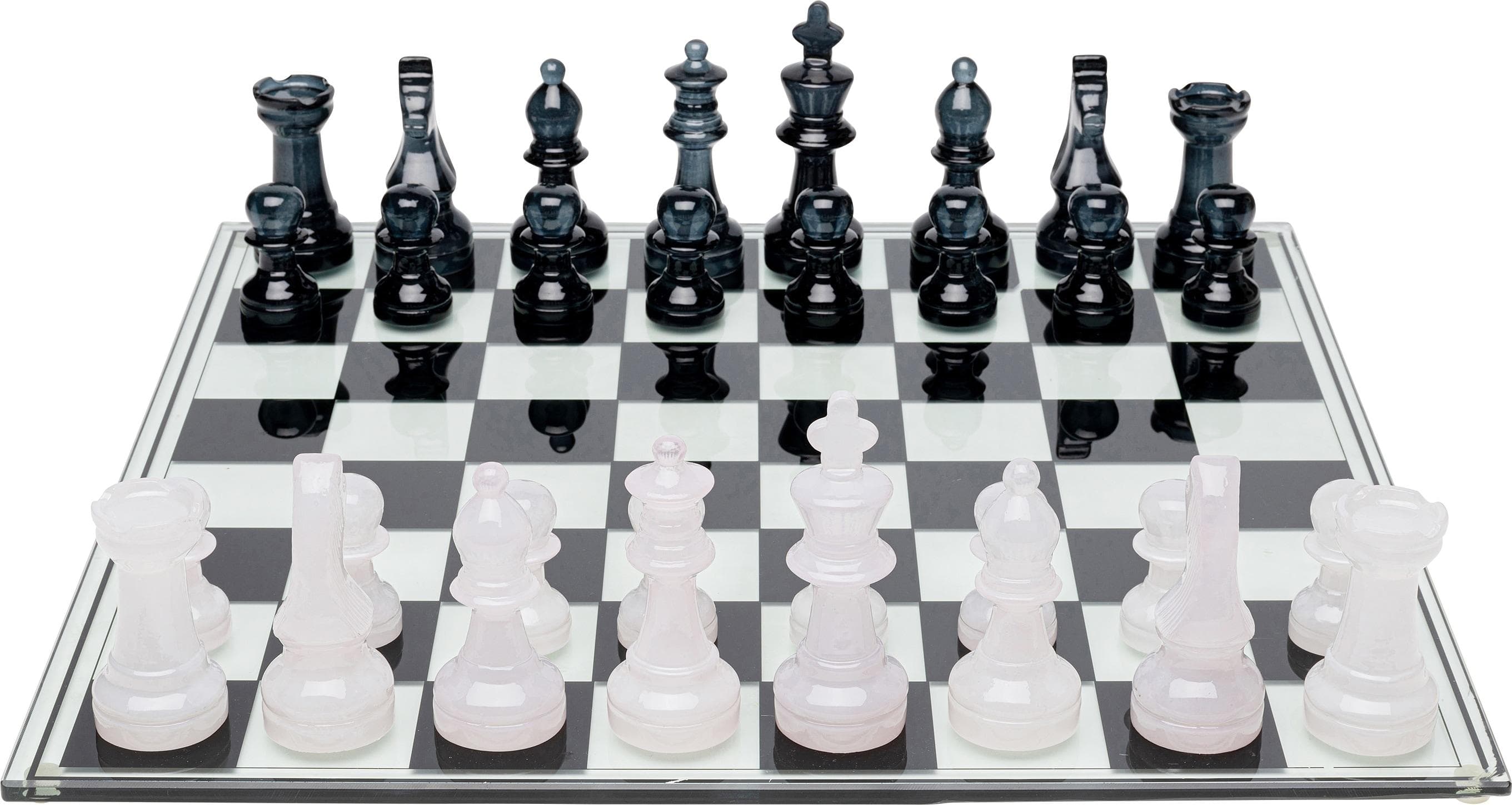 KARE DESIGN Deko Objekt Chess Transparent 60x60cm Schwarz