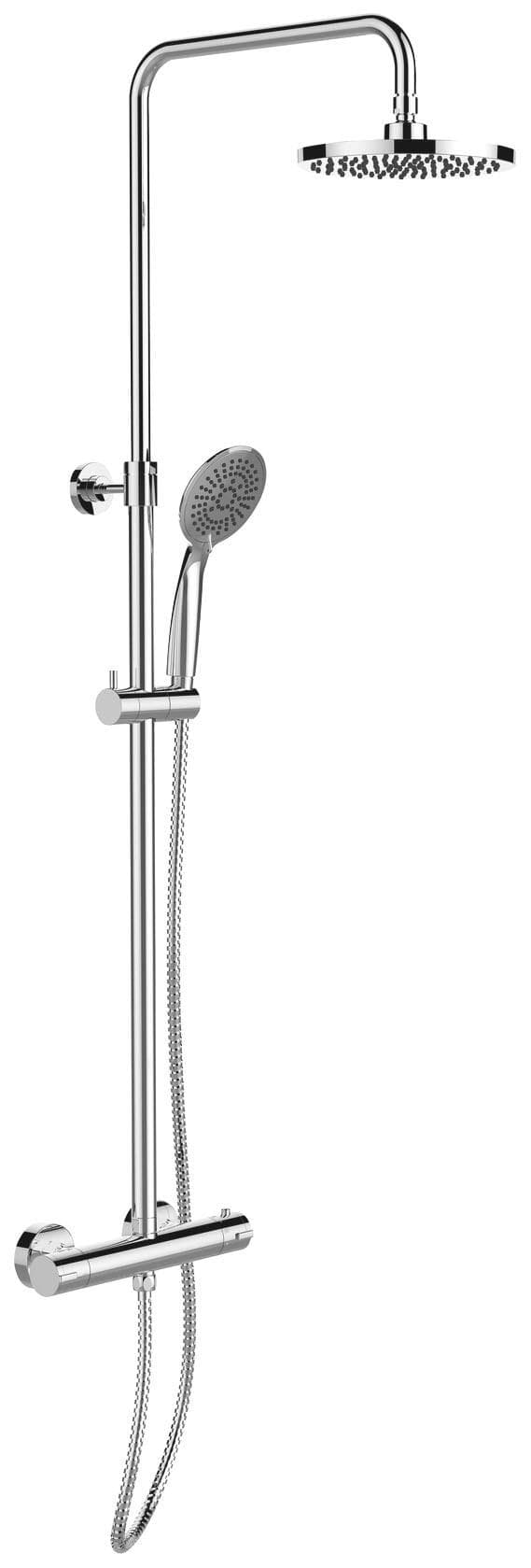 Duschsystem WENKO Young Eco Chrom Edelstahl Thermostat-Armatur Wassersparfunktion