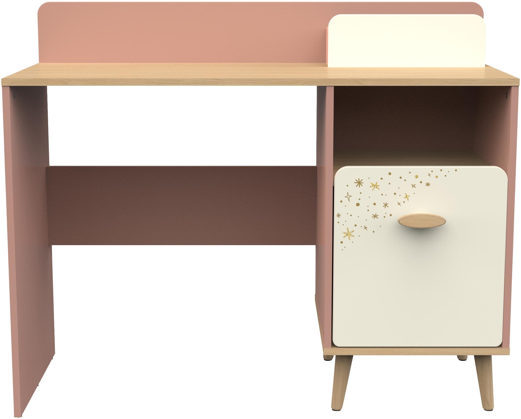 DEMEYERE GROUP Suzie Schreibtisch Eiche Aprikose mit Stauraum