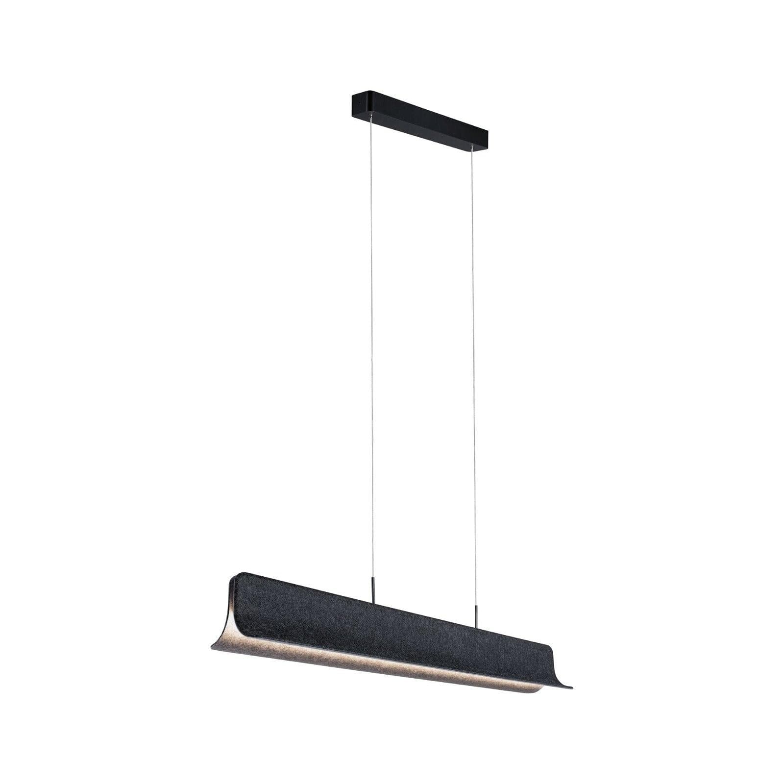 Paulmann LED-Hängeleuchte Noyan Anthrazit Filz 3-Step-Dim