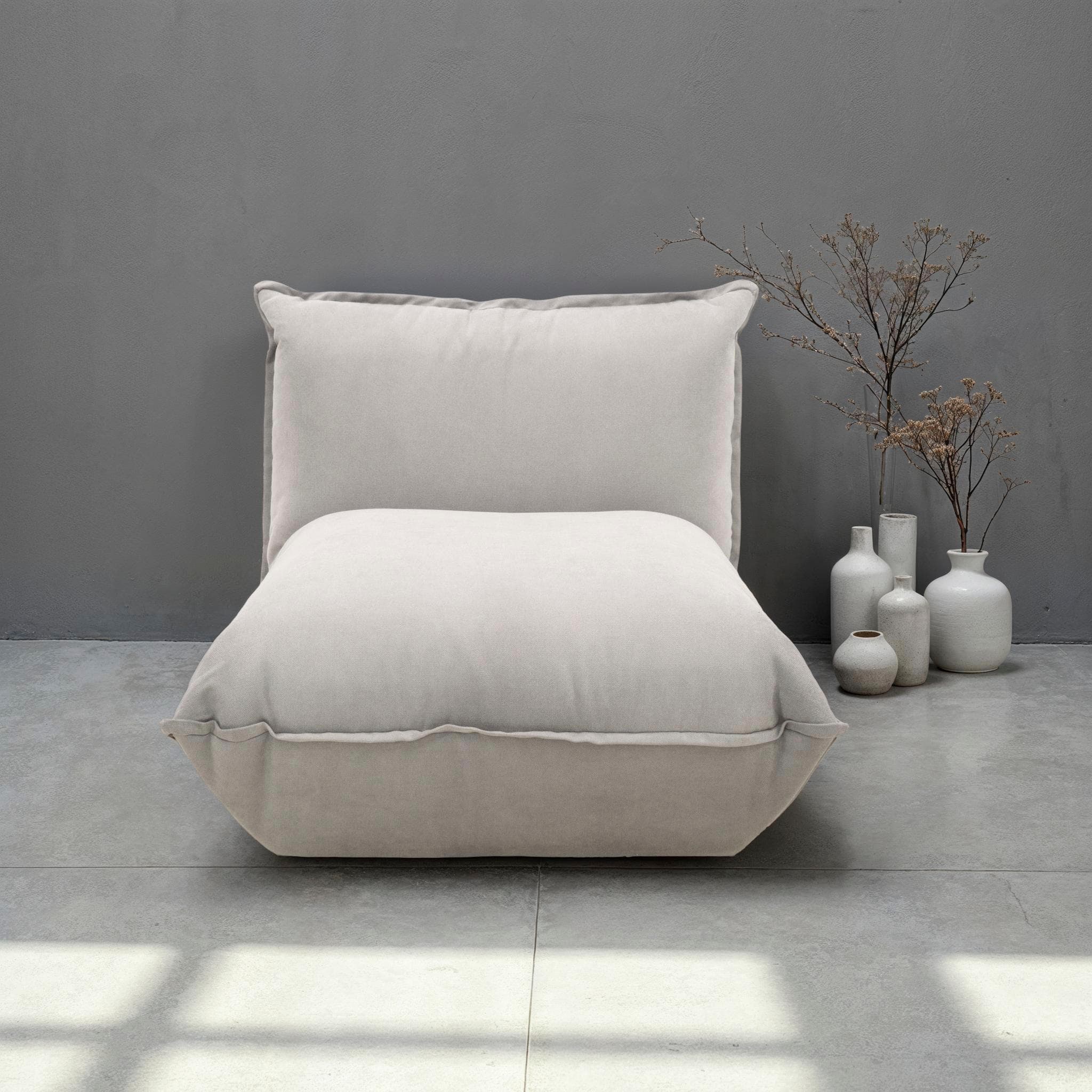 Loungesessel grau - Wohlfühlsessel aus Polyester und Nylon