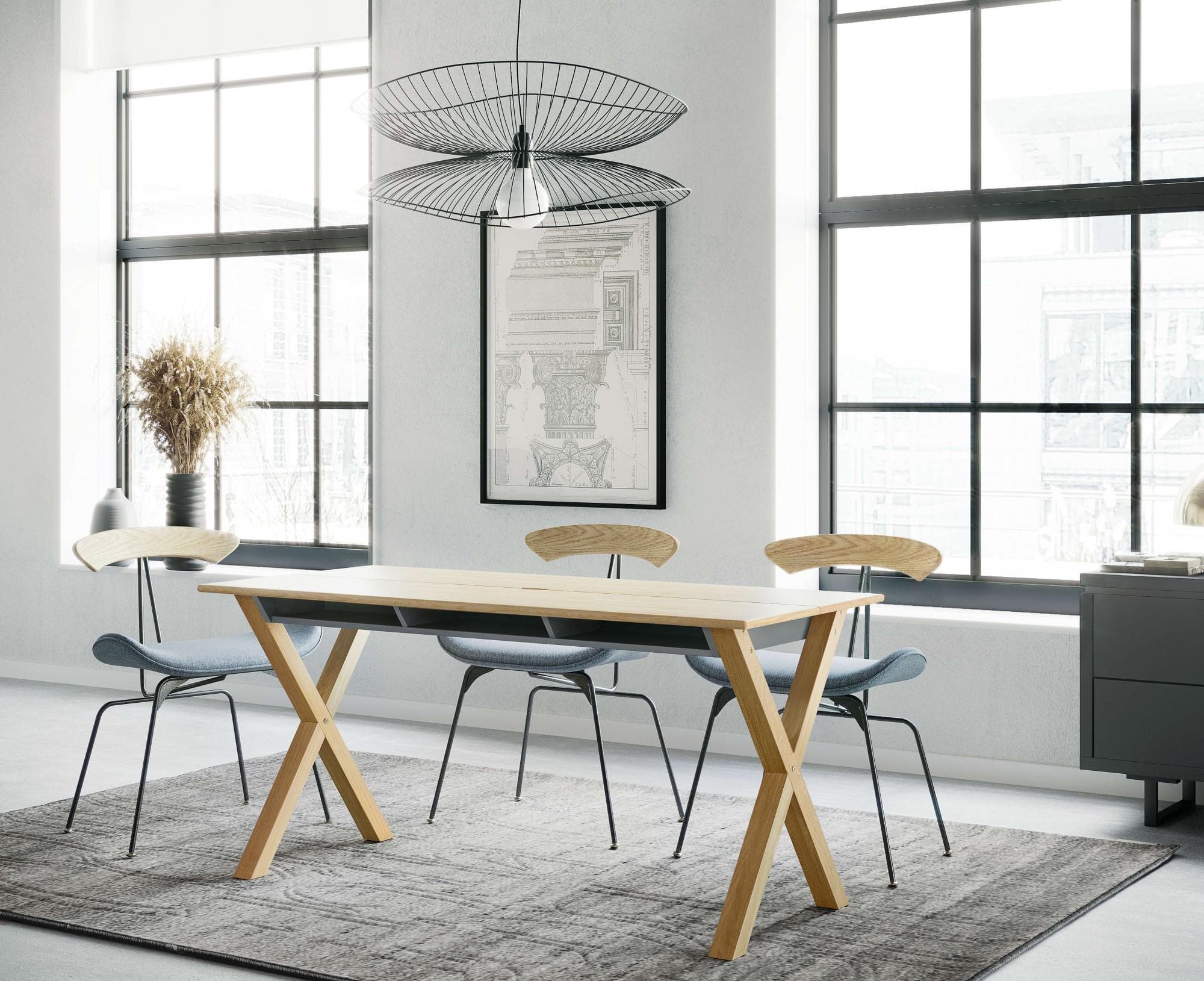 WOODMAN Esstisch Luca Beige/Grau Multifunktional