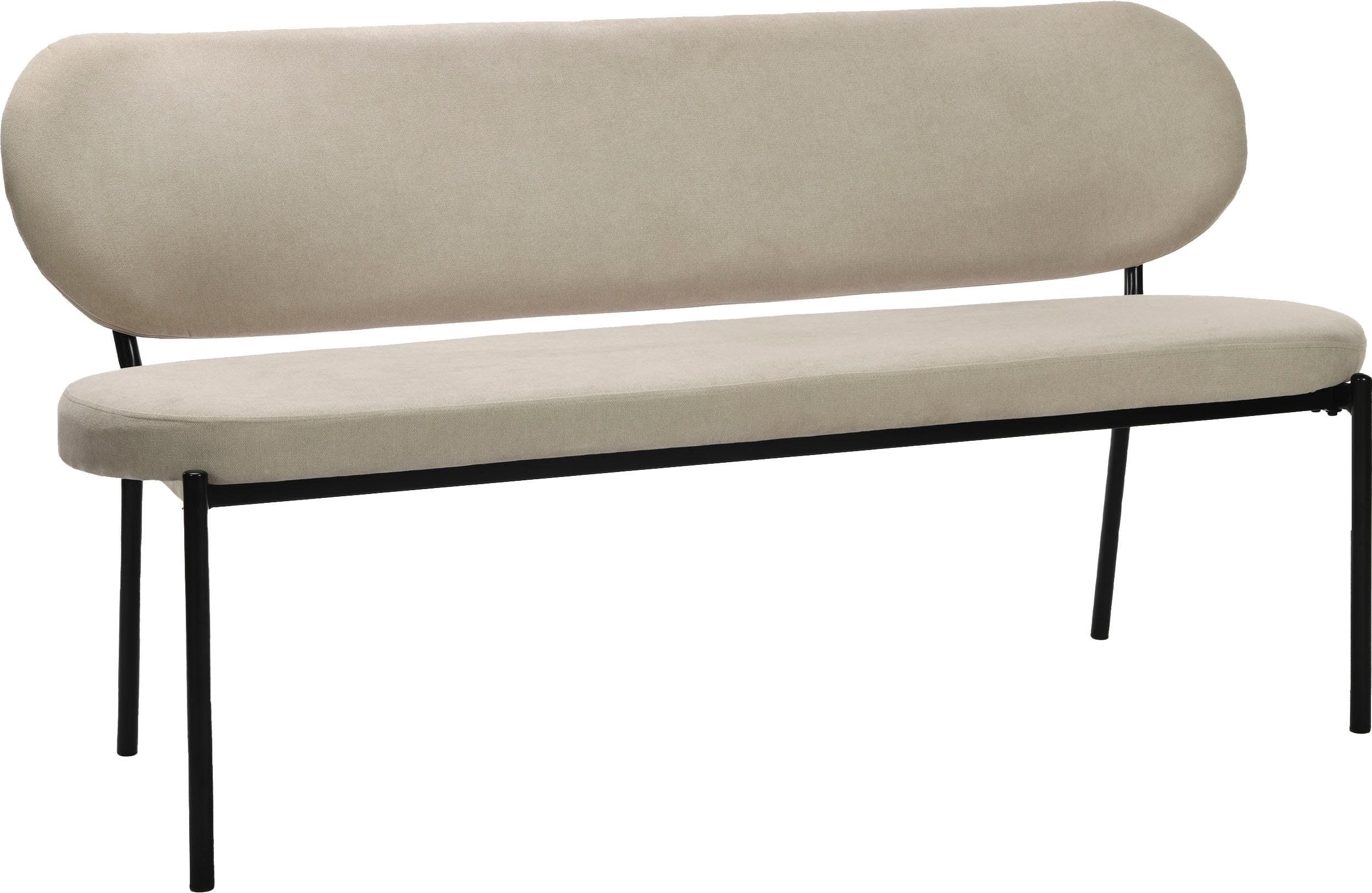 Jersey Sitzbank mit Rückenlehne und Webstoff-Bezug