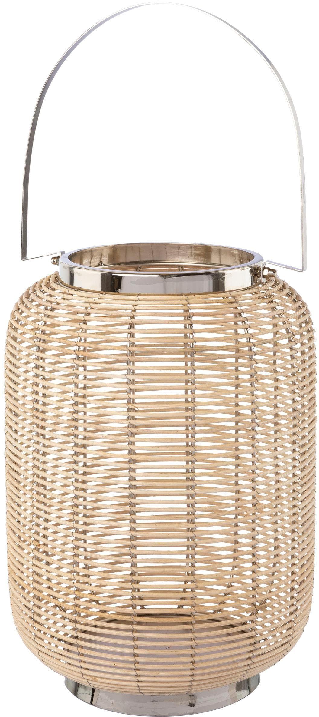 Creativ home Windlicht Laterne ALEGRE, Kerzenhalter aus Naturweide