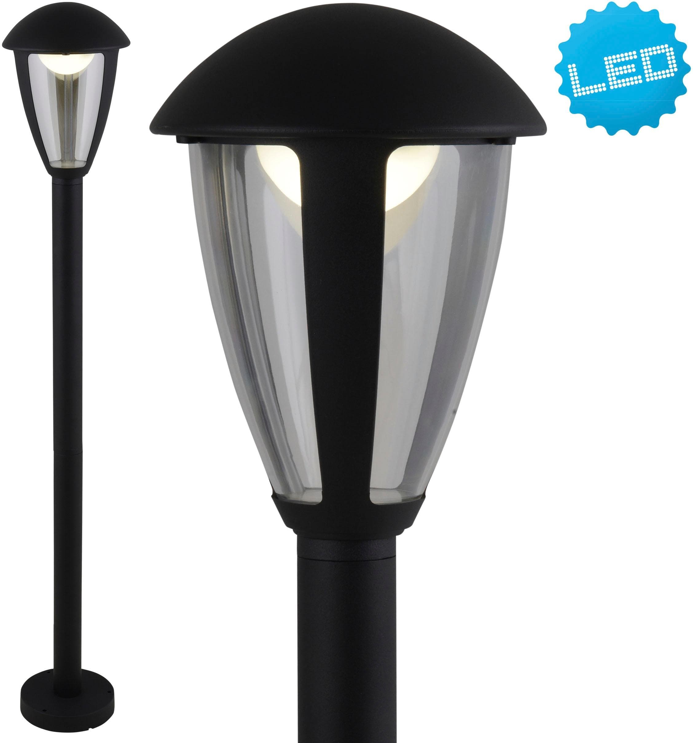 Näve LED Außen-Stehlampe Clint - Schwarz, Aluminium, IP44
