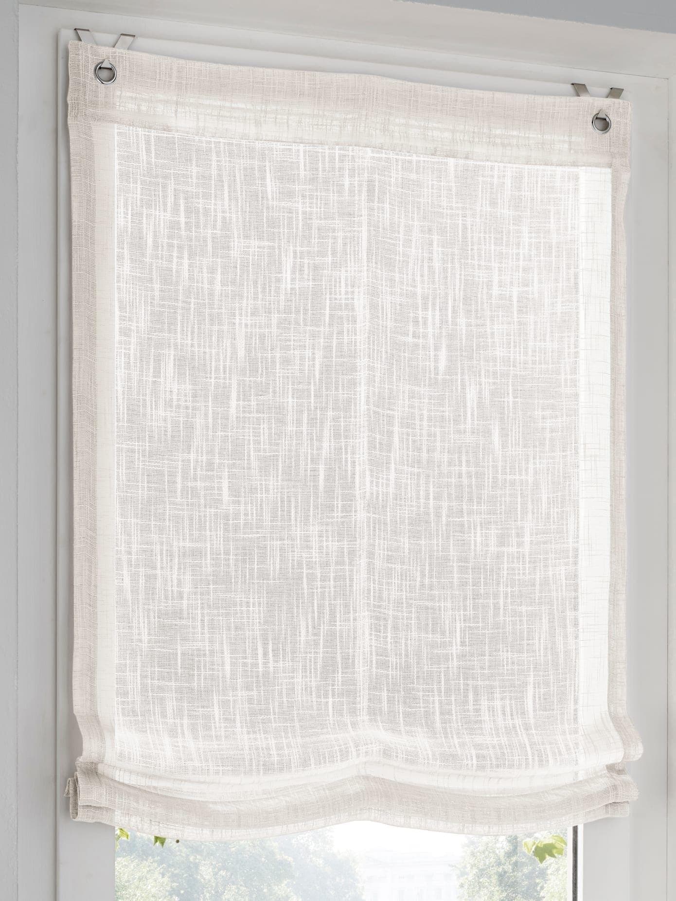 Raffrollo HEINE HOME Gr. 4 Weiß Halbtransparent