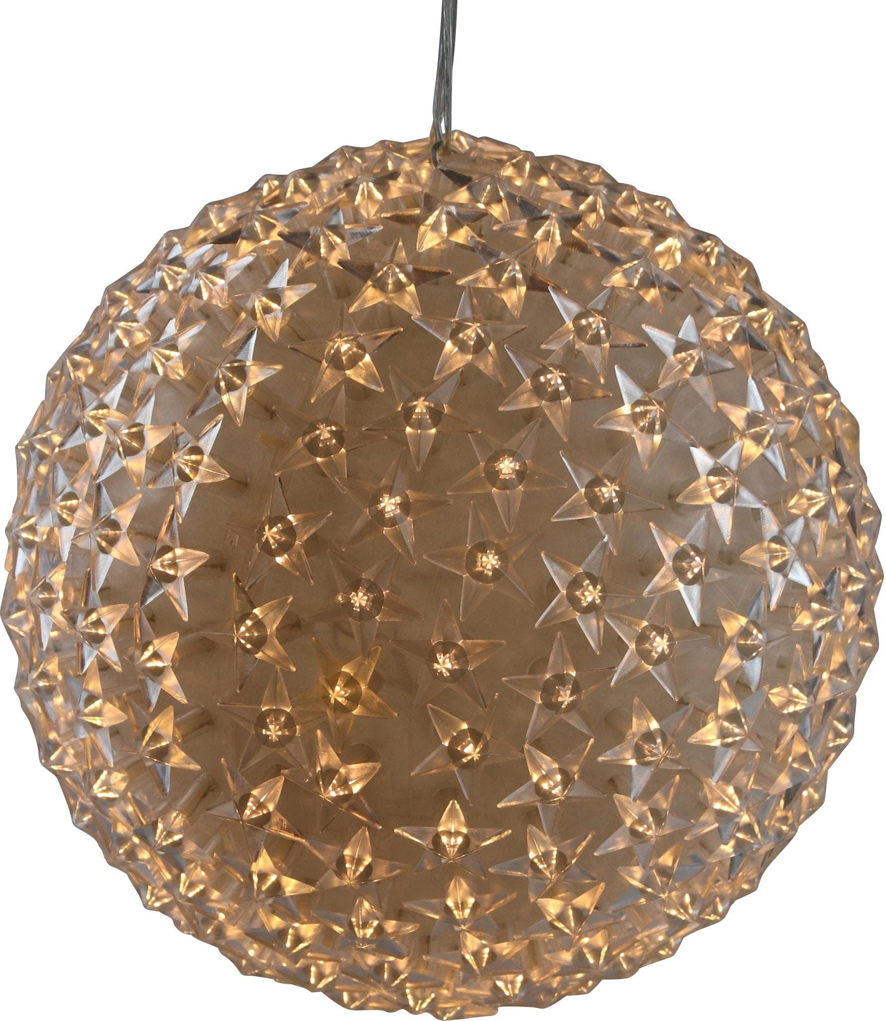 AM Design LED Dekolicht Warmweiß LED Kugel mit Sternen Weihnachtsdeko Außen