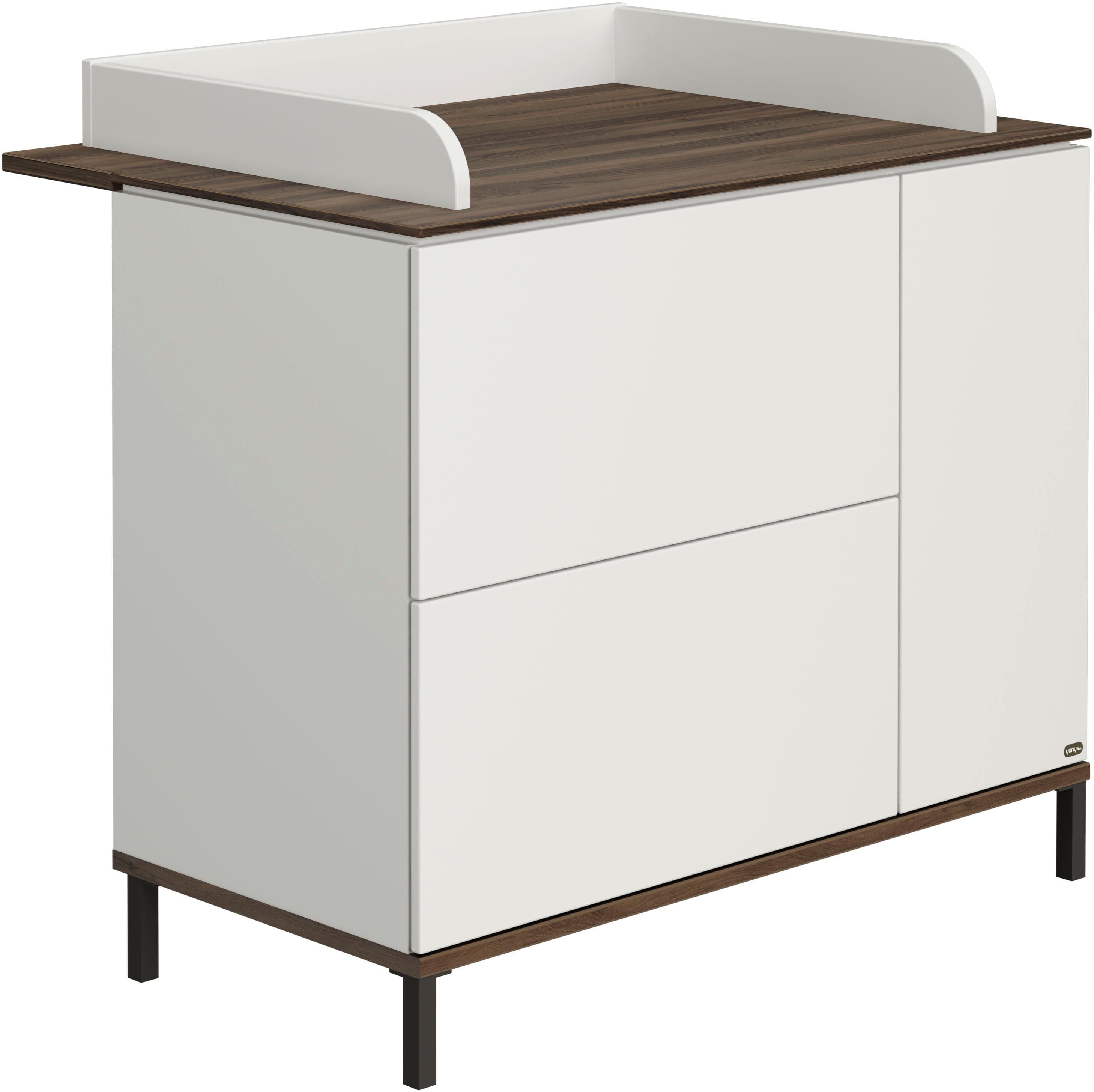 Wickelkommode YUNY BY PAIDI Lovely Aliv mit Aufsatz weiß