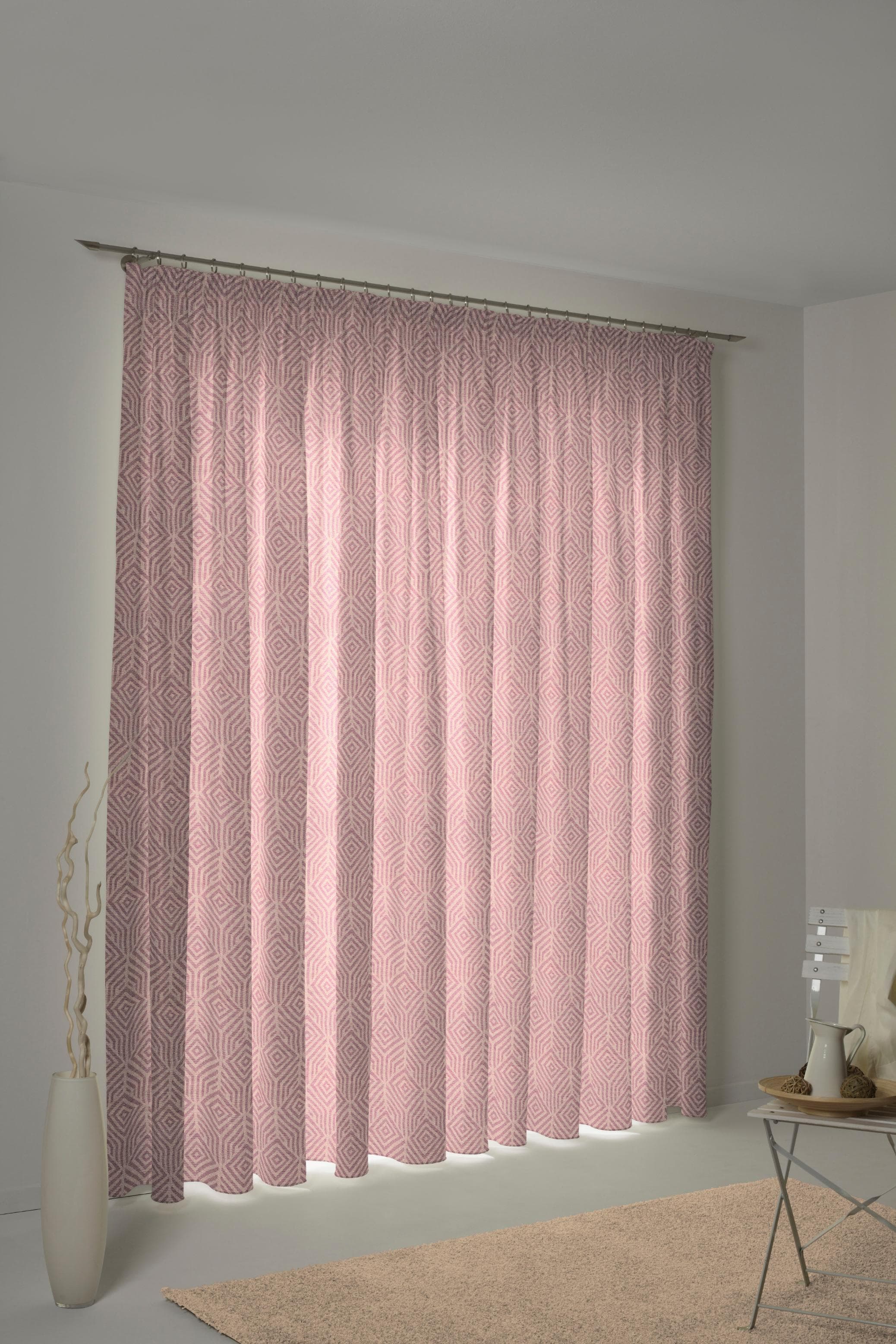 Vorhang ADAM Easy Diamond Jacquard Aubergine 145x245 cm