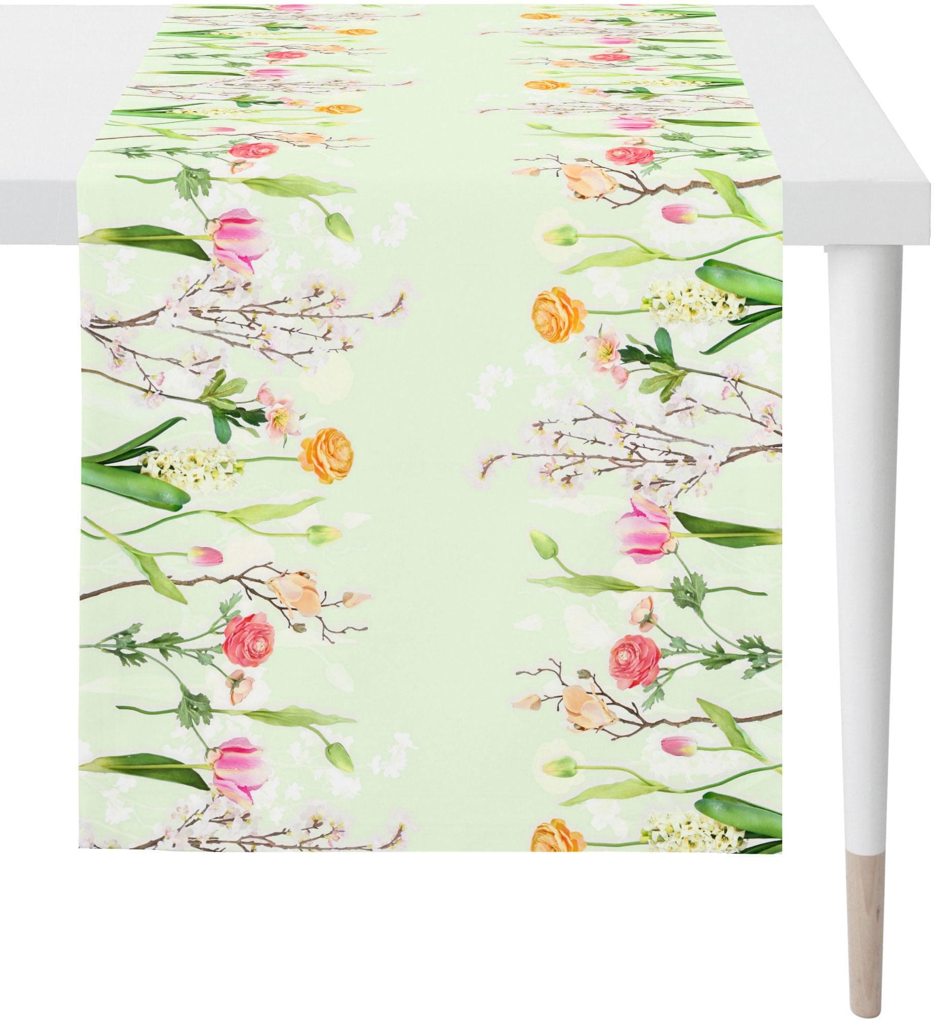 APELT Tischläufer Springtime Frühling Blumenmotiv Digitaldruck