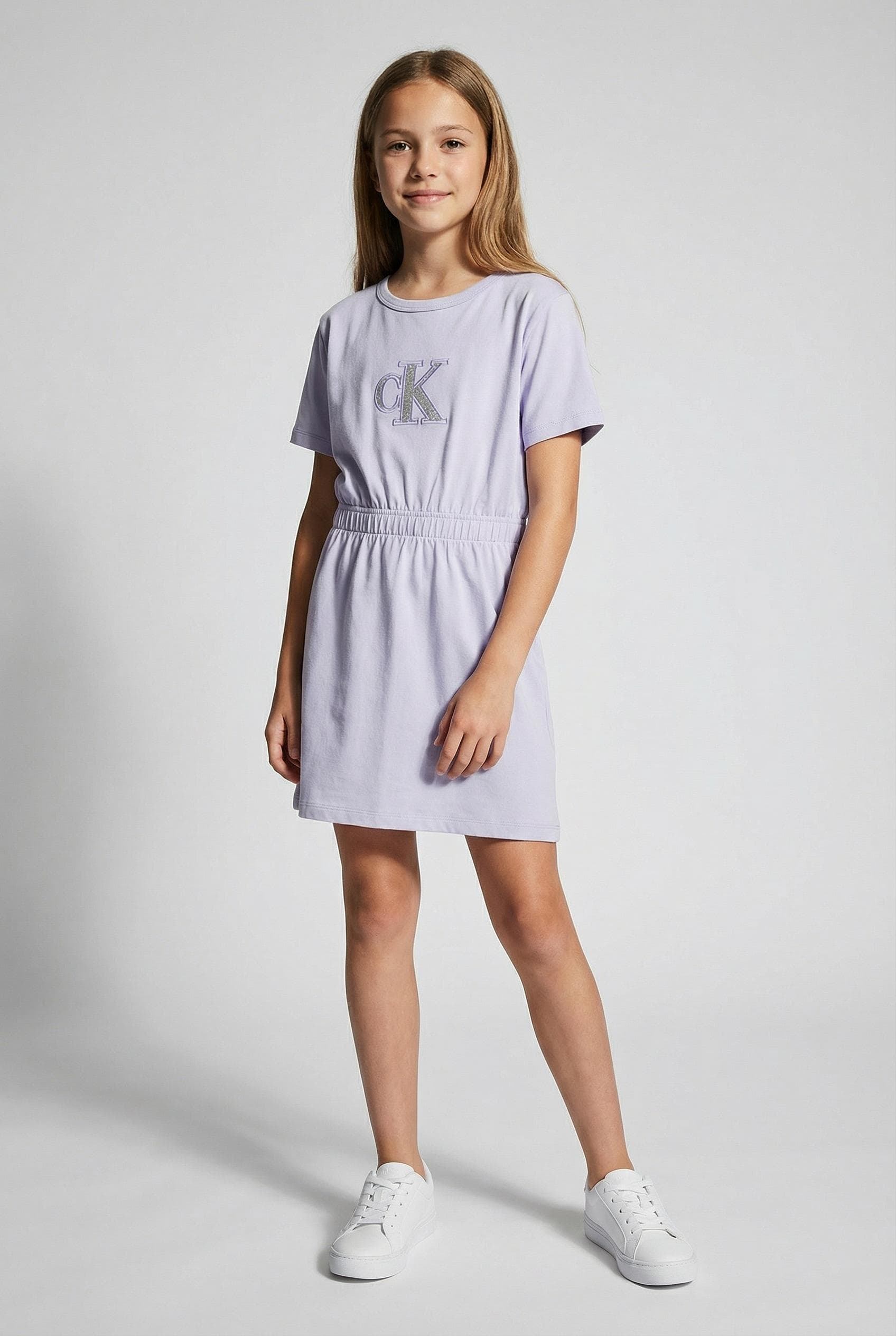 Calvin Klein Jeans Jerseykleid Mädchen lila unifarben