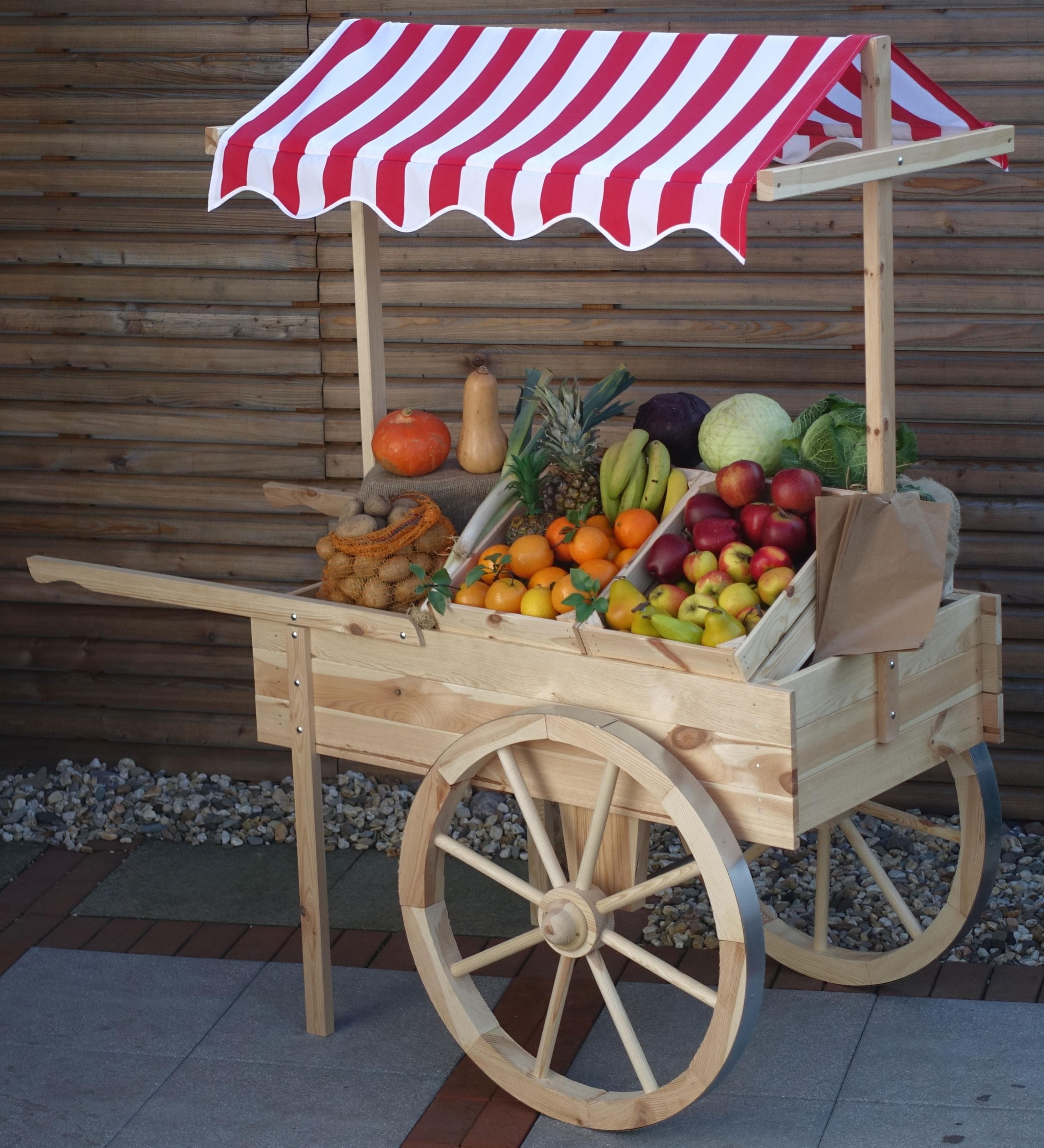 Transportkarren PROMADINO Marktwagen Beige Holzwerkstoff