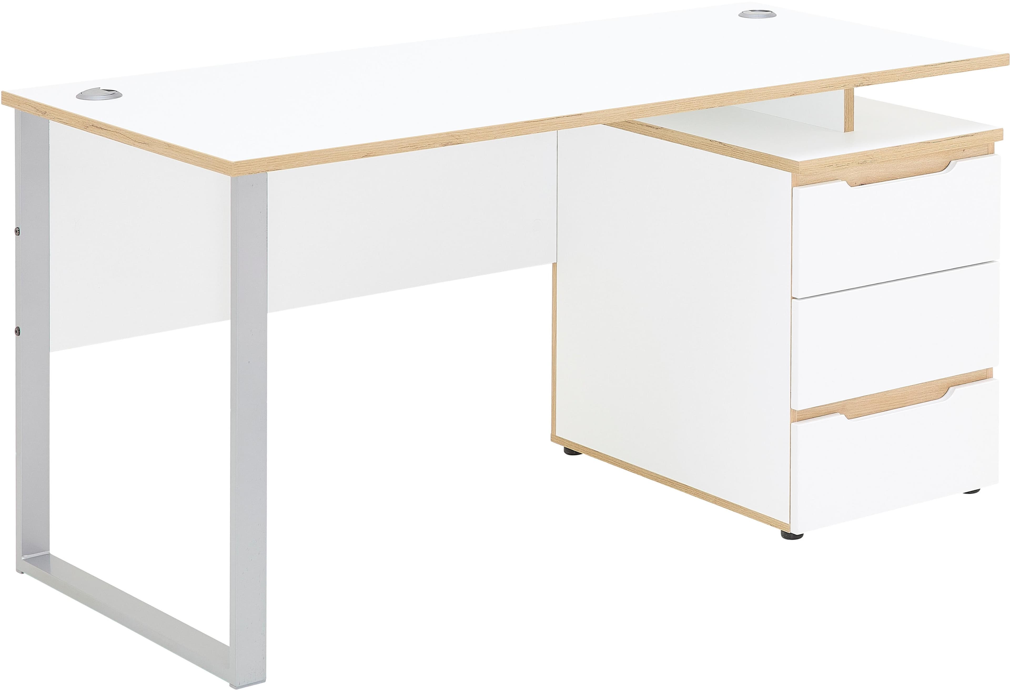 Innostyle Memphis Schreibtisch Weiß/Artisan Eiche