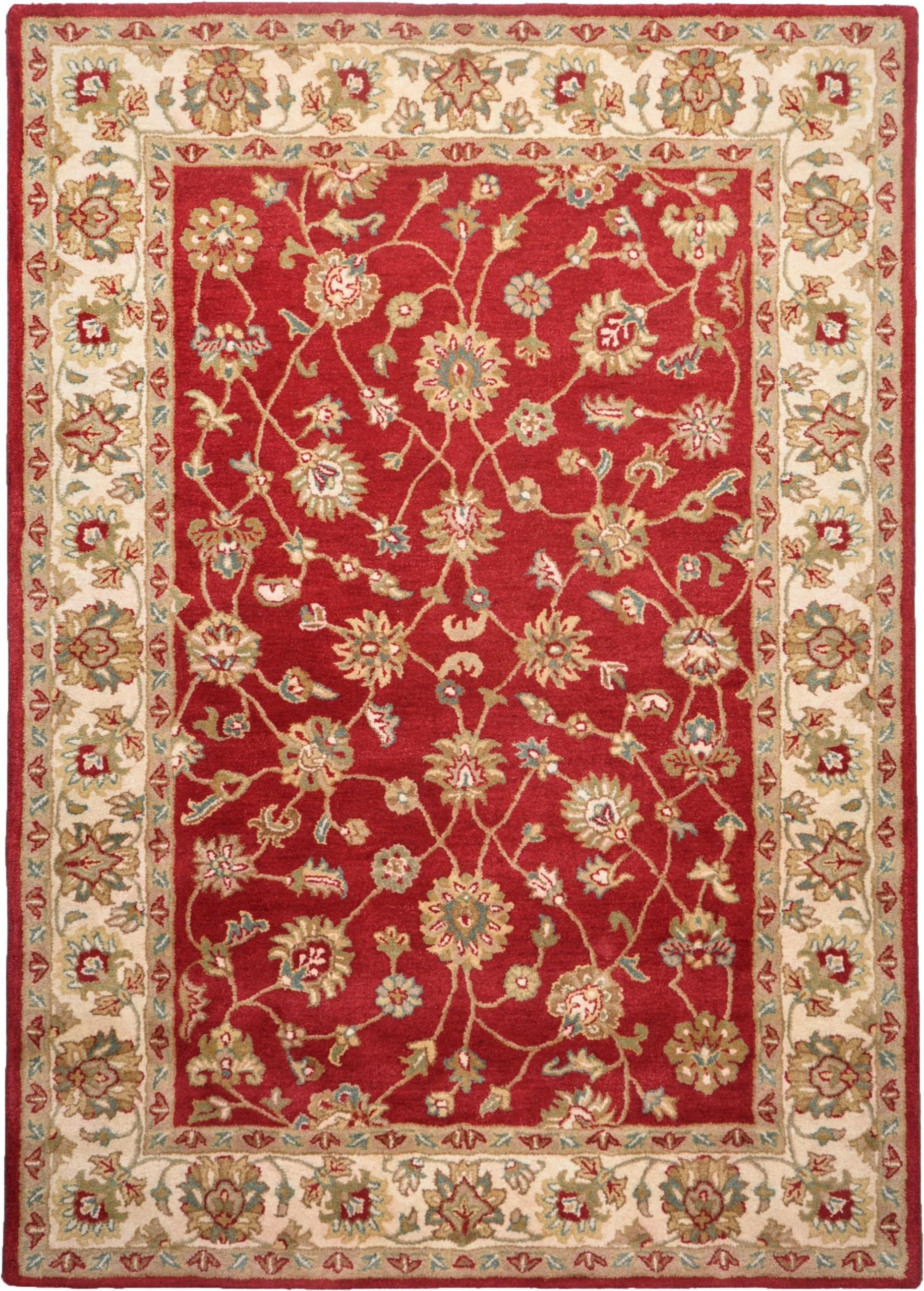 Wollteppich THEKO Royal Ziegler 503 Rot Handgetuftet