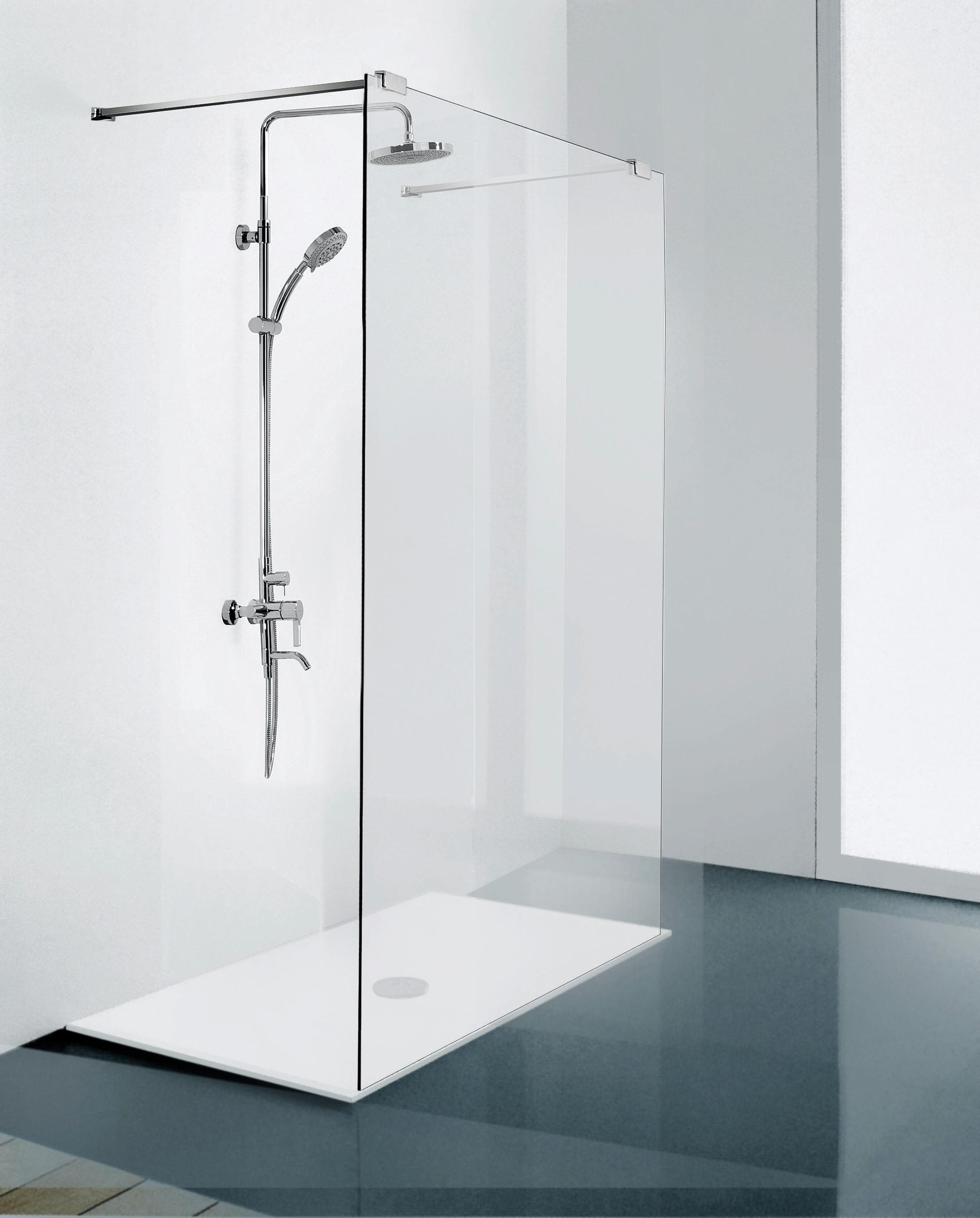 Walk-in-Dusche SANOTECHNIK Freedom I, grau, 127x195cm