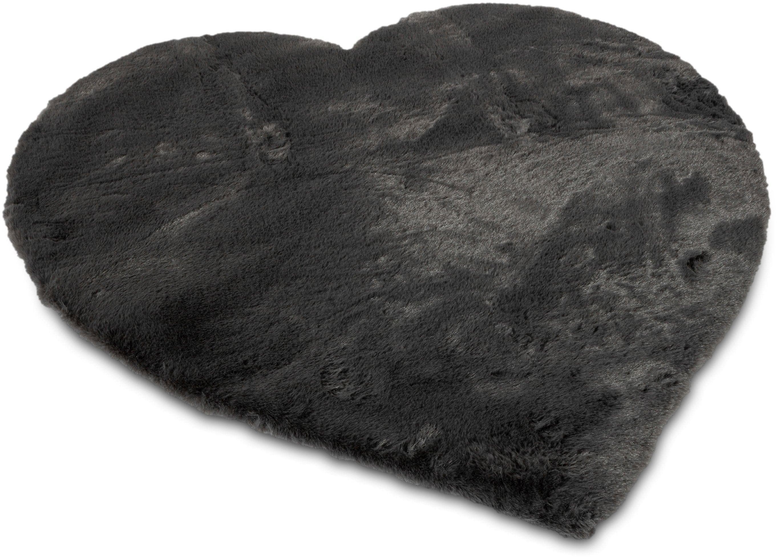 GINO FALCONE Kuschelteppich Chiara Grau Polyester Langflor