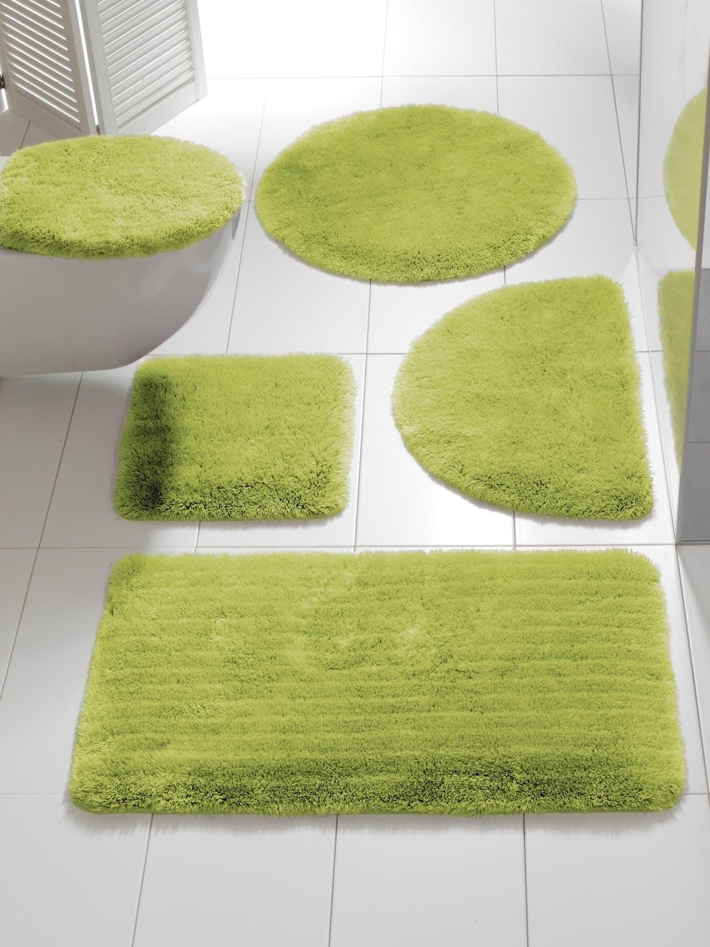 HEINE HOME Badgarnitur Grün - Badematte & WC-Vorleger Set