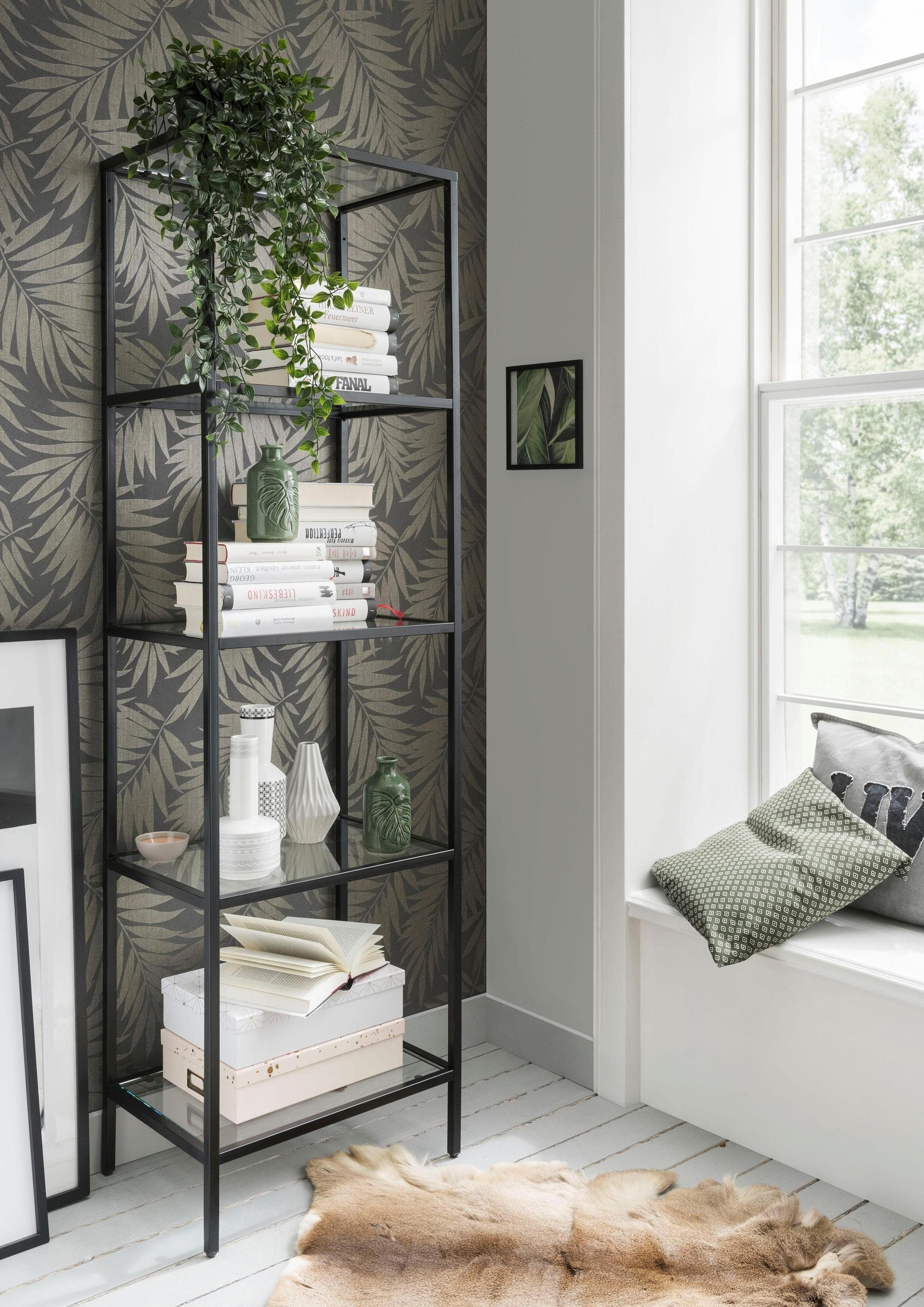 PAROLI Regal Schwarz Klarglas