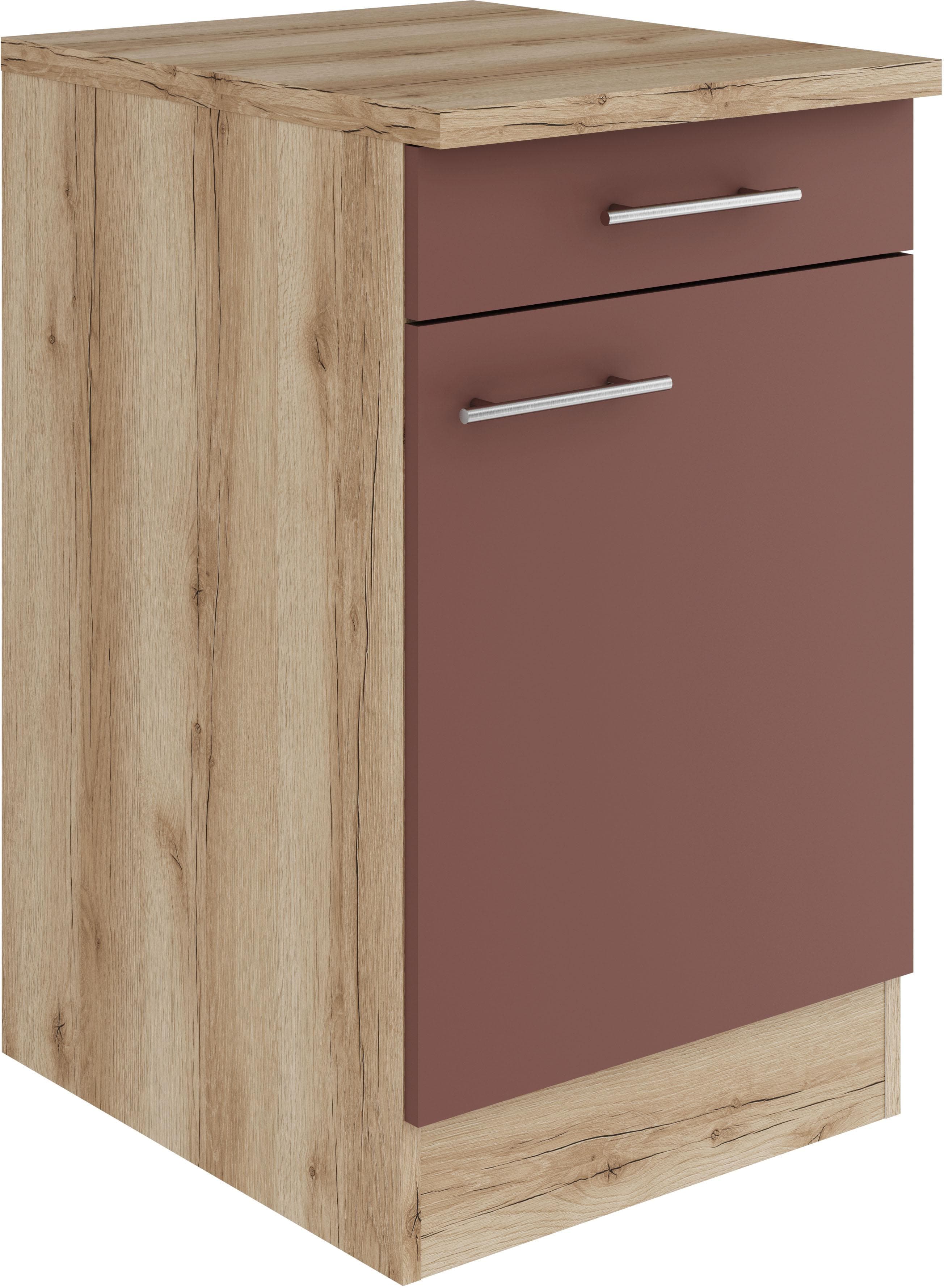 OPTIFIT Unterschrank Bella Rostrot Wildeiche