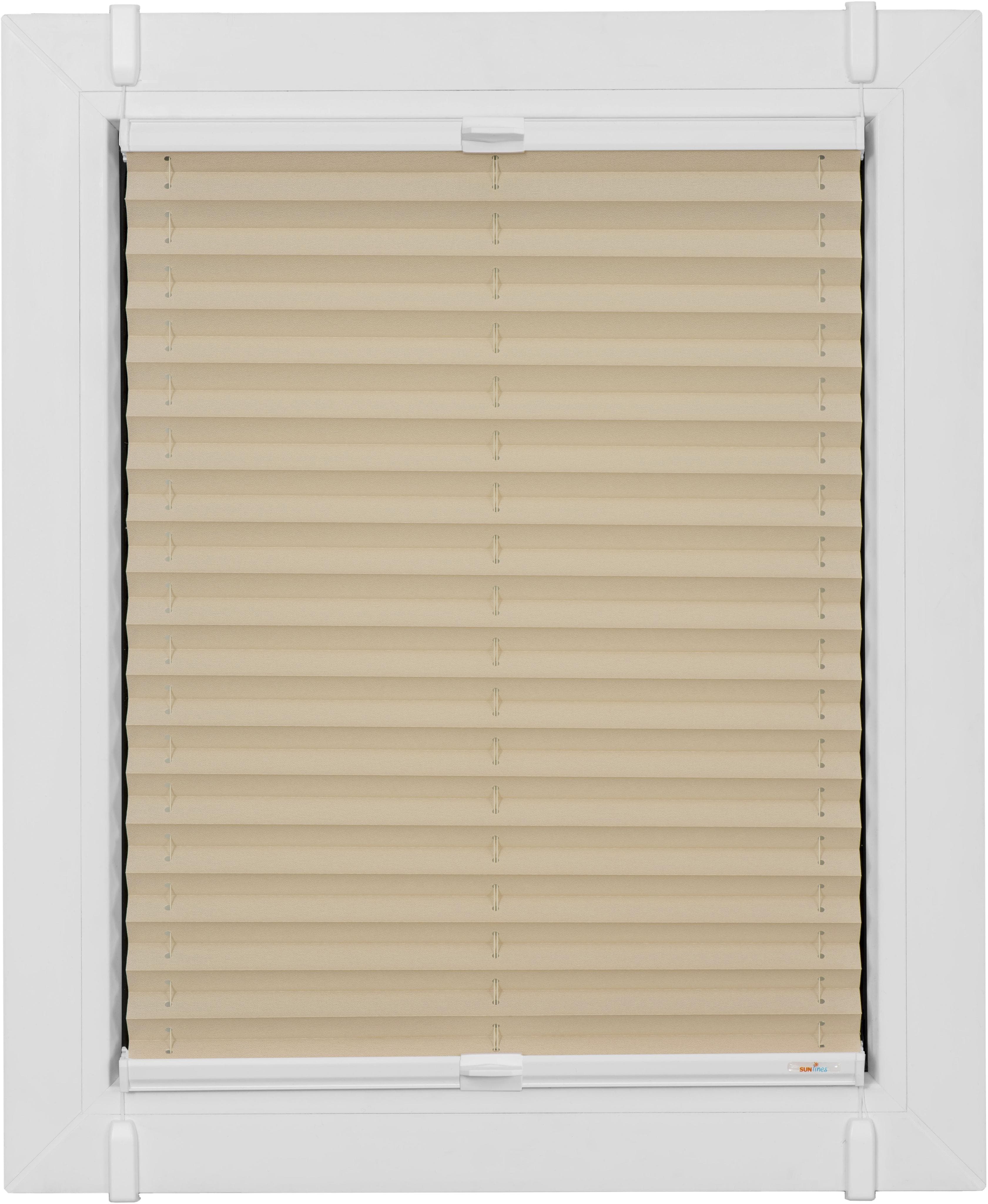 SUNLINES Plissee Klemmfix One Size Style Crepe Beige Weiß
