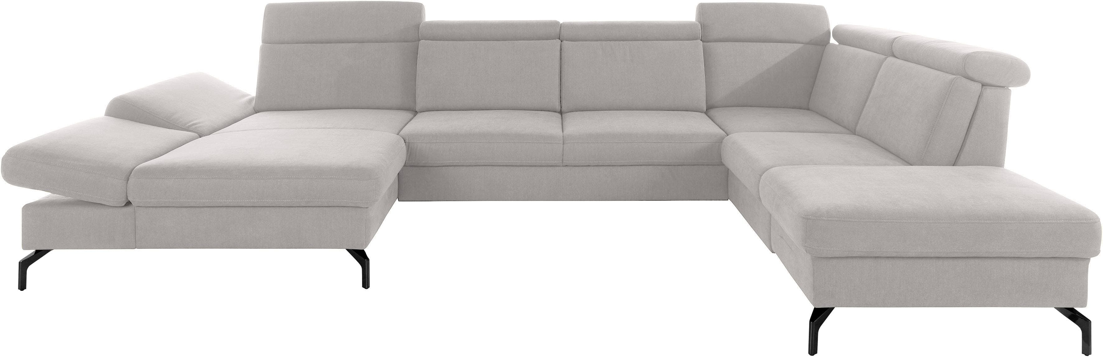SIT & MORE Brisbane U-Form Wohnlandschaft Beige mit Verstellfunktion