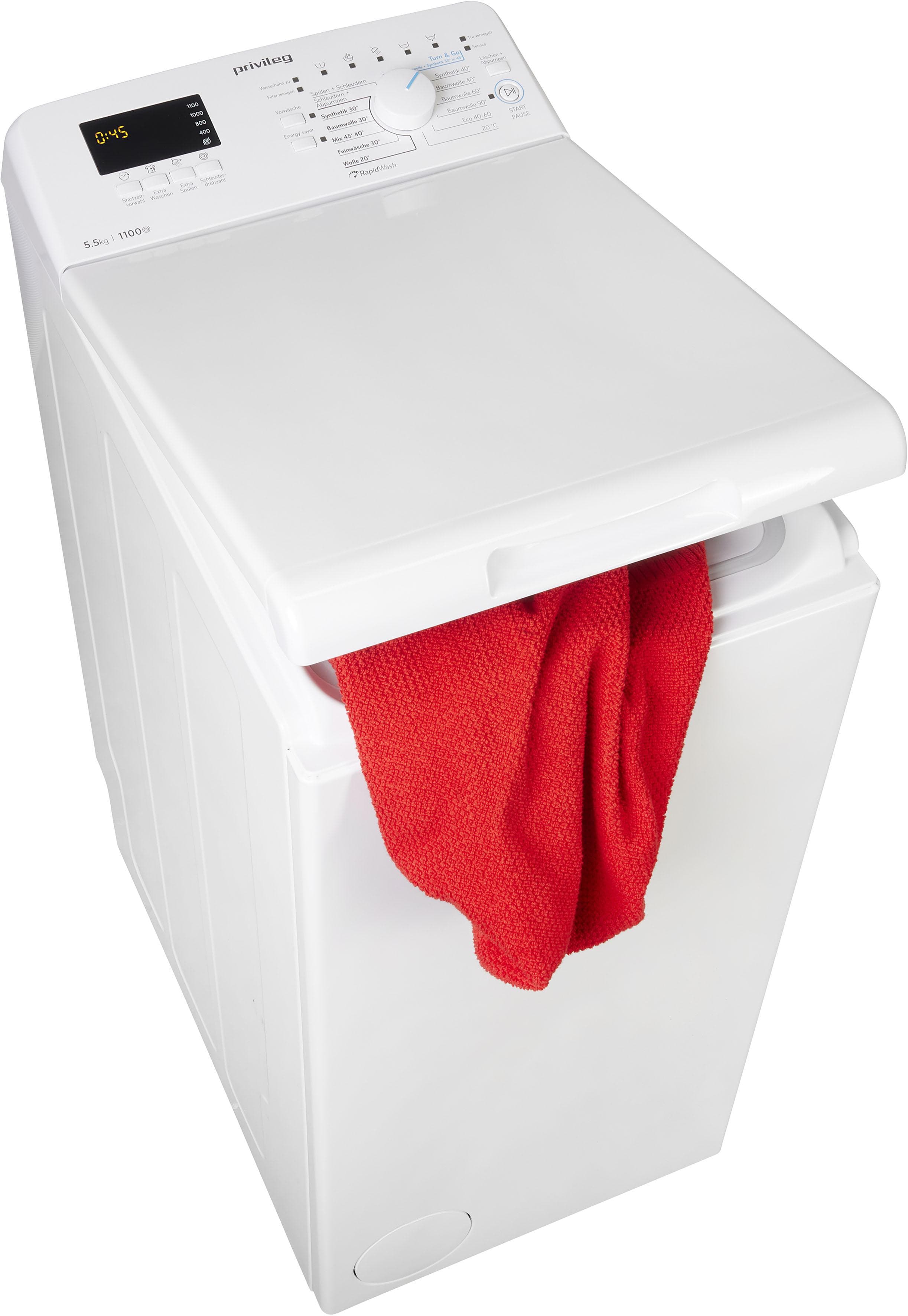 Weiße Toplader Waschmaschine