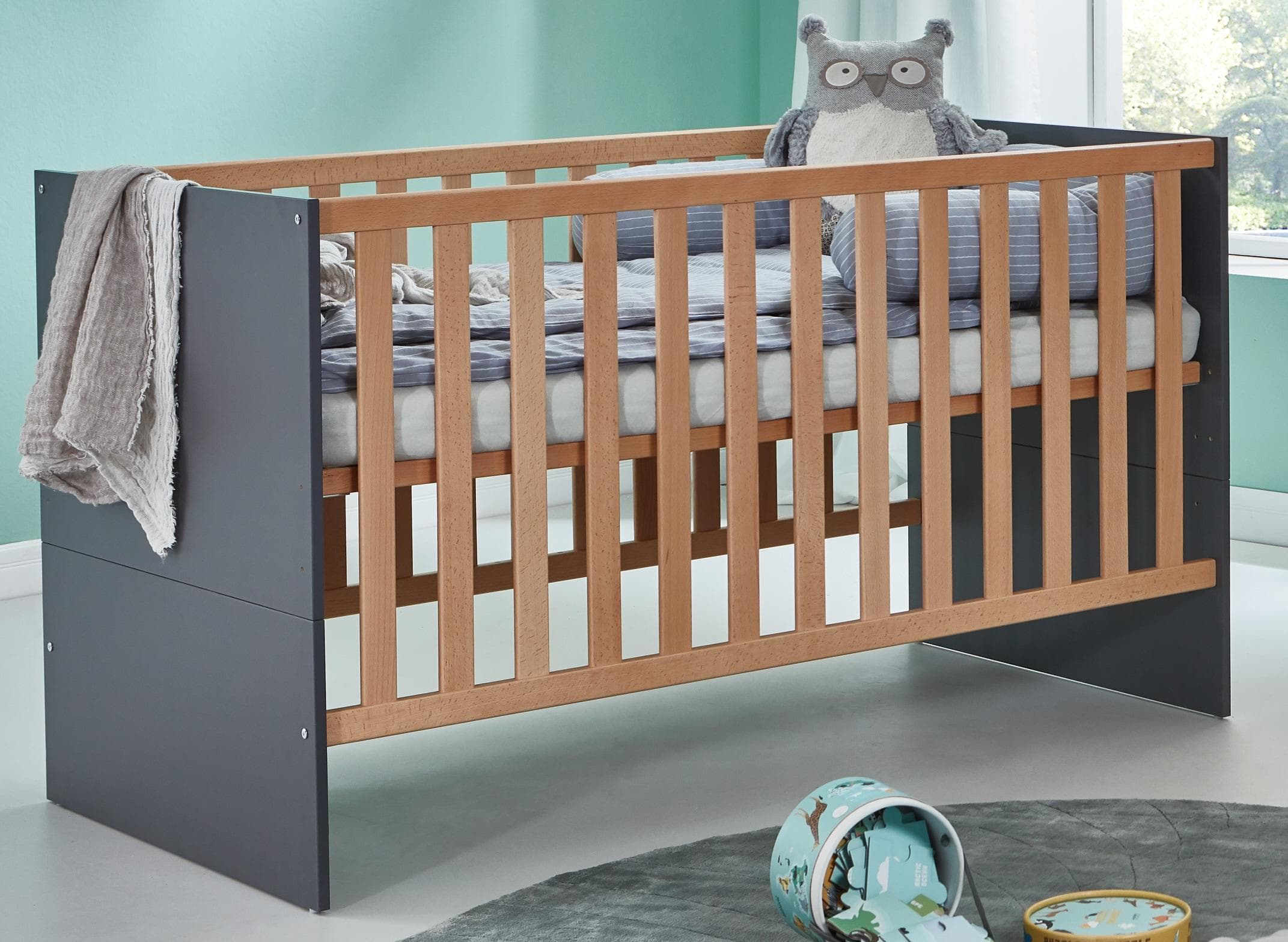 Arthur Berndt Kinderbett Alessio 70x140 cm Anthrazit