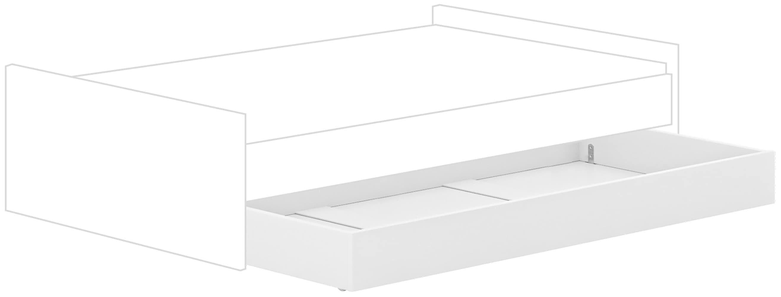 PAIDI Bettschubkasten Kreideweiß mit Schubladen