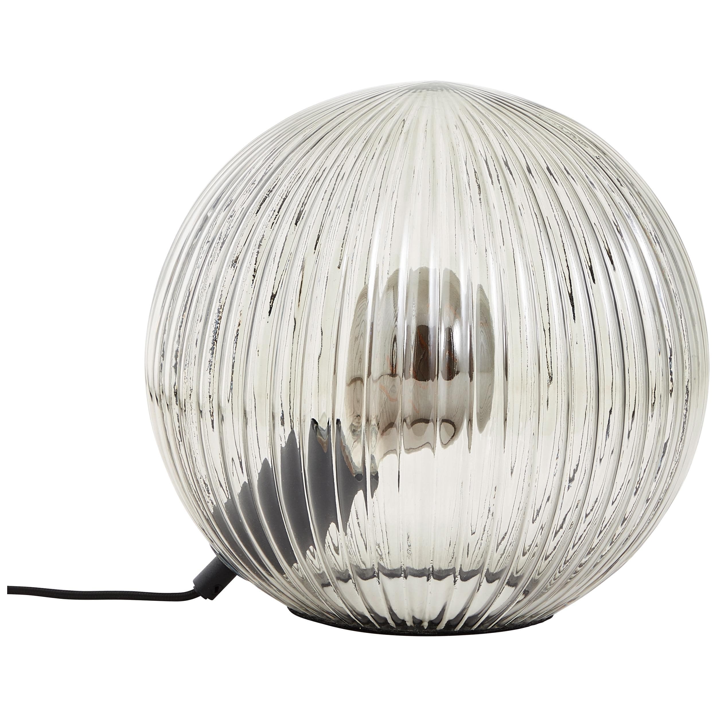 BRILLIANT Tischleuchte Belado Schwarz Rauchglas Kugelförmig