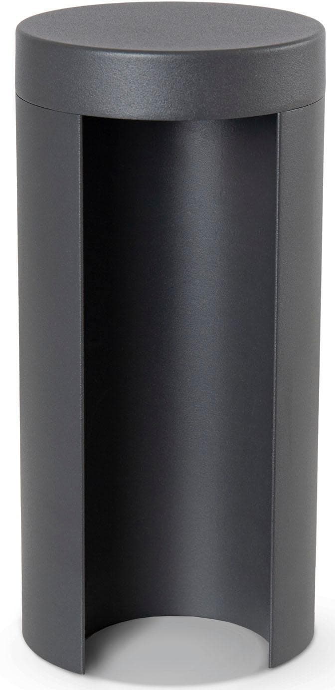 Pollerleuchte aus Aluminium und Beton in Grau und Anthrazit