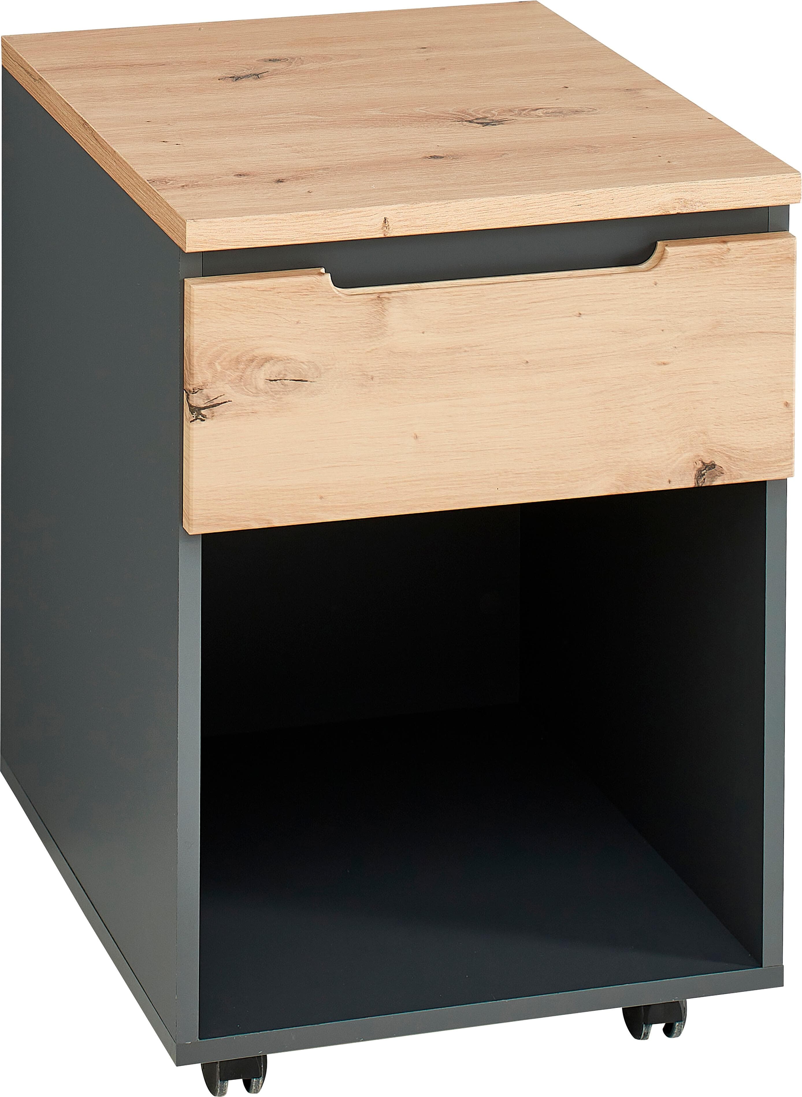 Rollcontainer mit Schublade - Artisan Eiche / Graphit