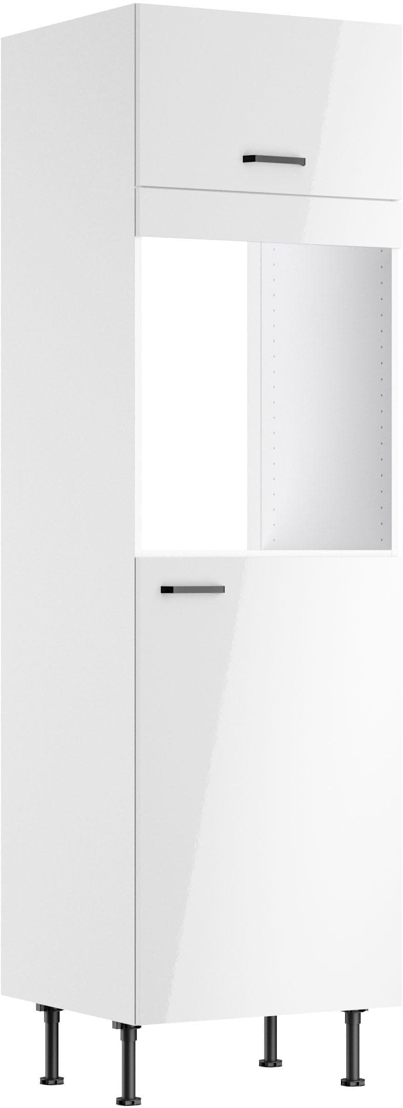 Kochstation KS-Paula Backofen/Kühlumbauschrank weiß glanz