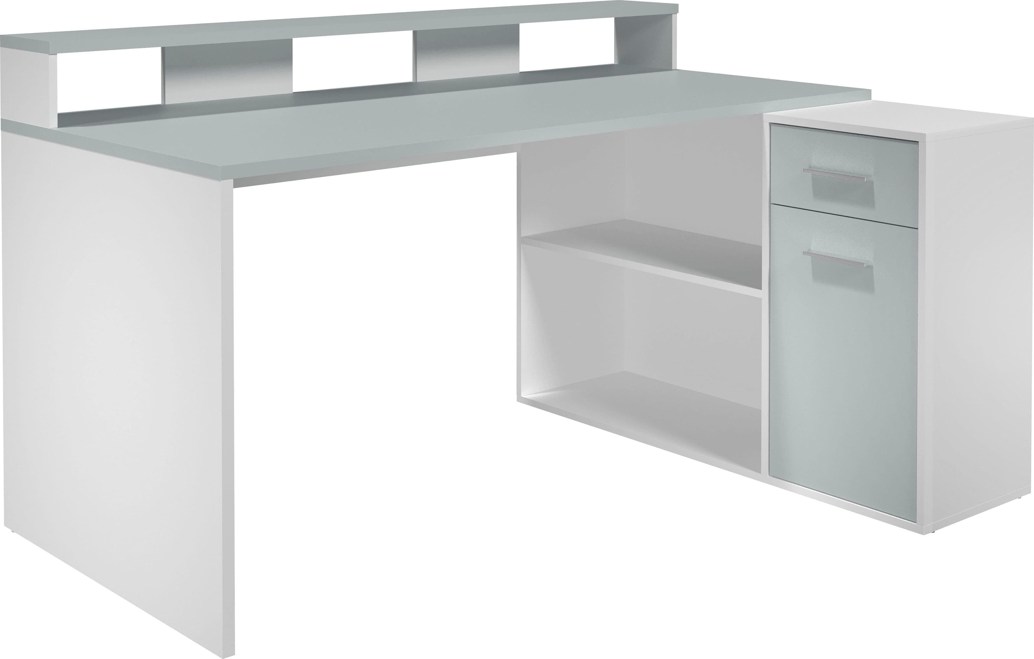 Schreibtisch INOSIGN Chester Weiß Lichtgrau