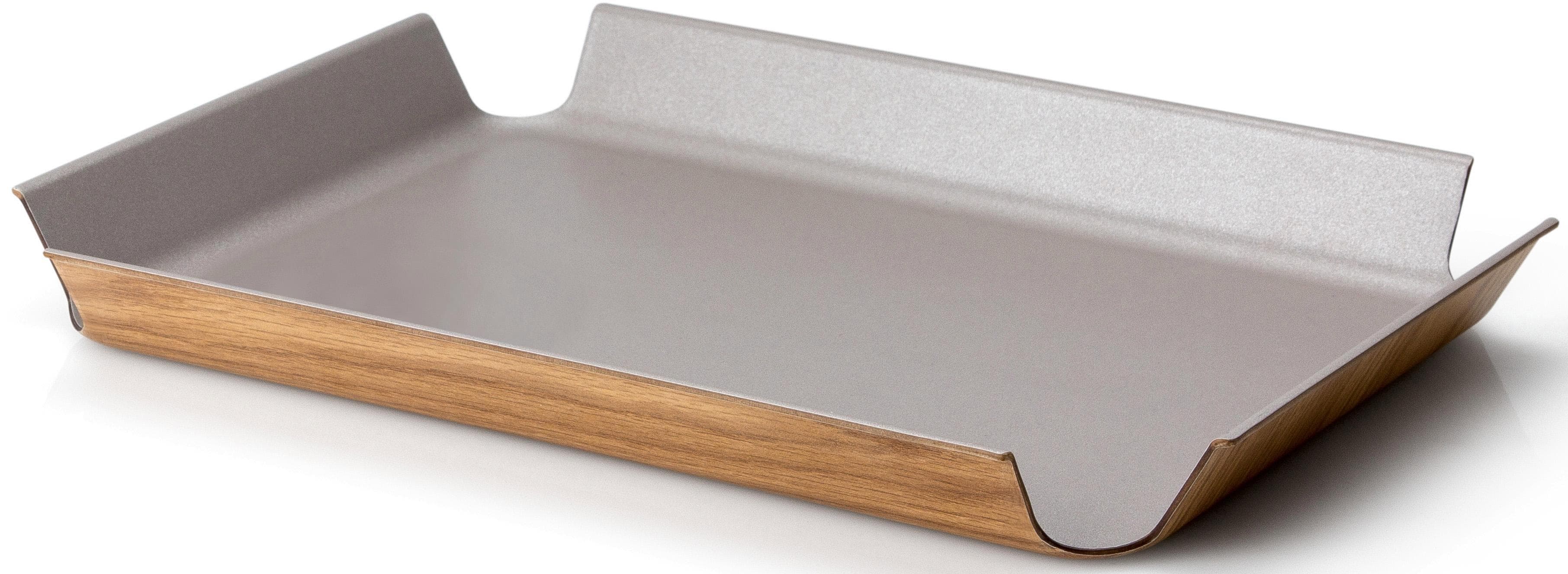 CONTINENTA Tablett Grau Taupe Holzwerkstoff