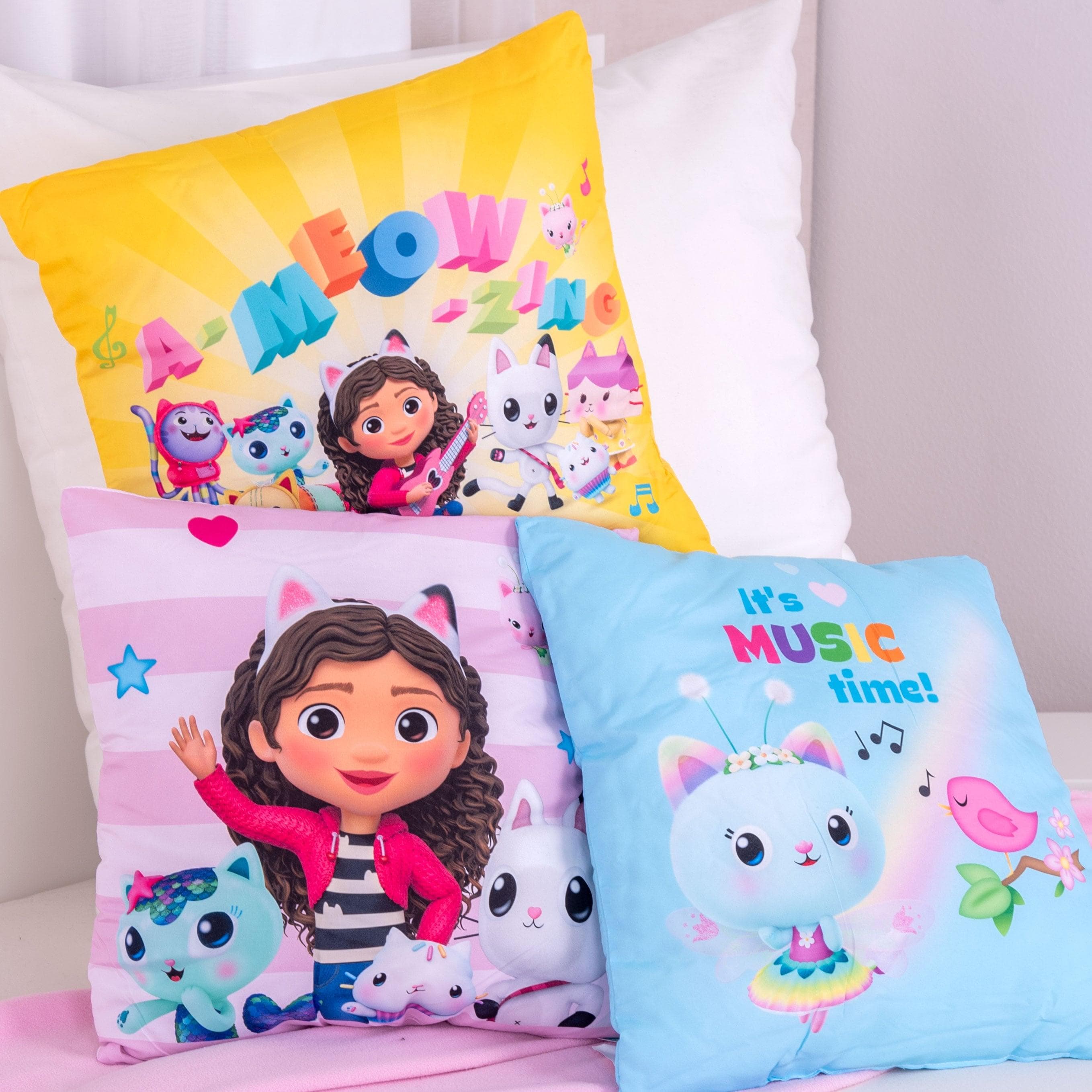 Dreamworks Gabbys Dollhouse Hochfarbig Bedruckte Polyester Dekokissen