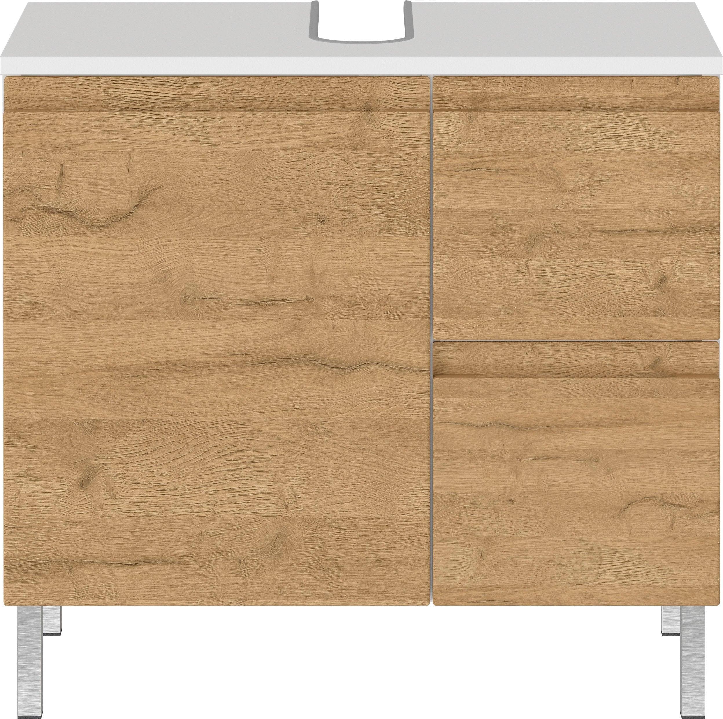 Germania Torrance Waschbeckenunterschrank: Metallfüße, Grifflos, Made in Germany