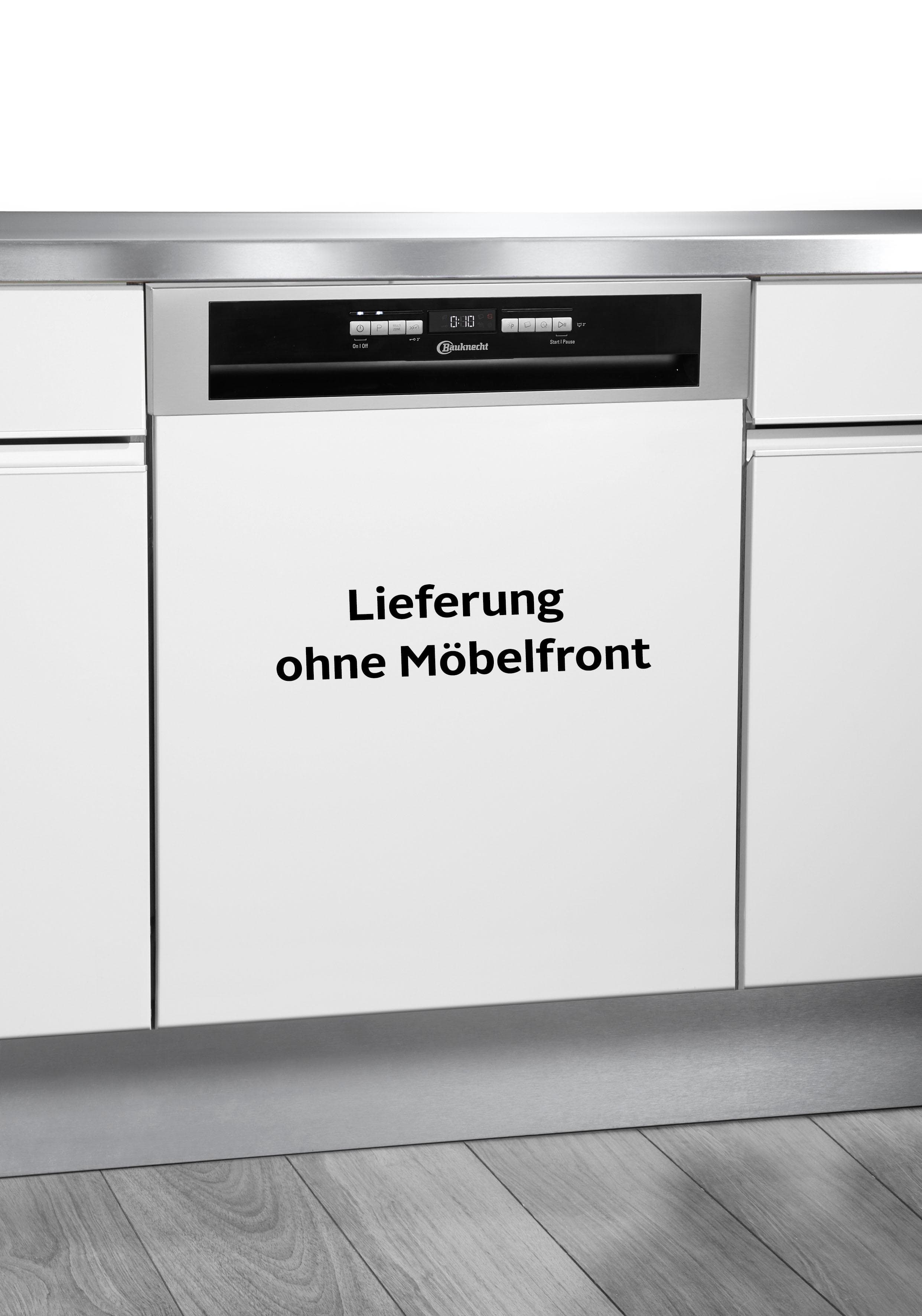 BAUKNECHT teilintegrierbarer Geschirrspüler BBO 3O539 PLGT Silber