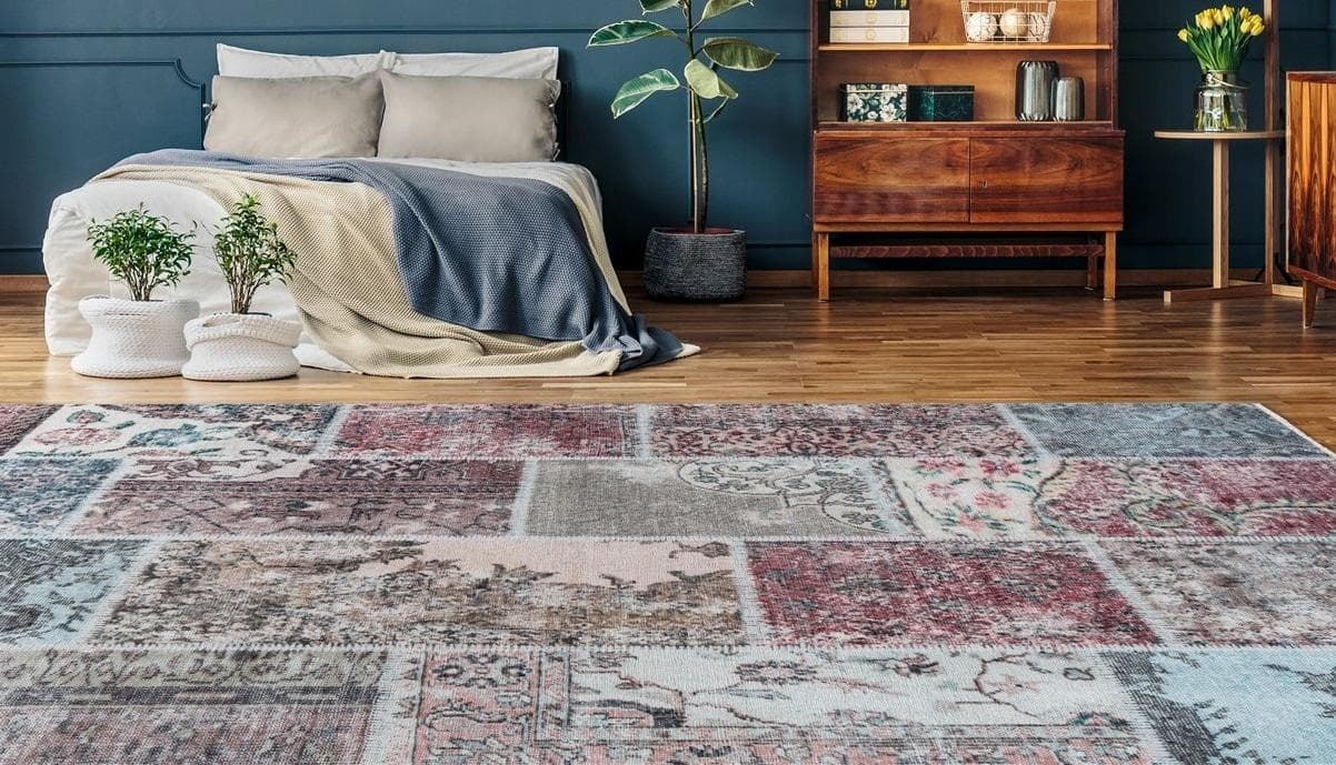 PADIRO Teppich Toska 225 bunt rot Vintage Design