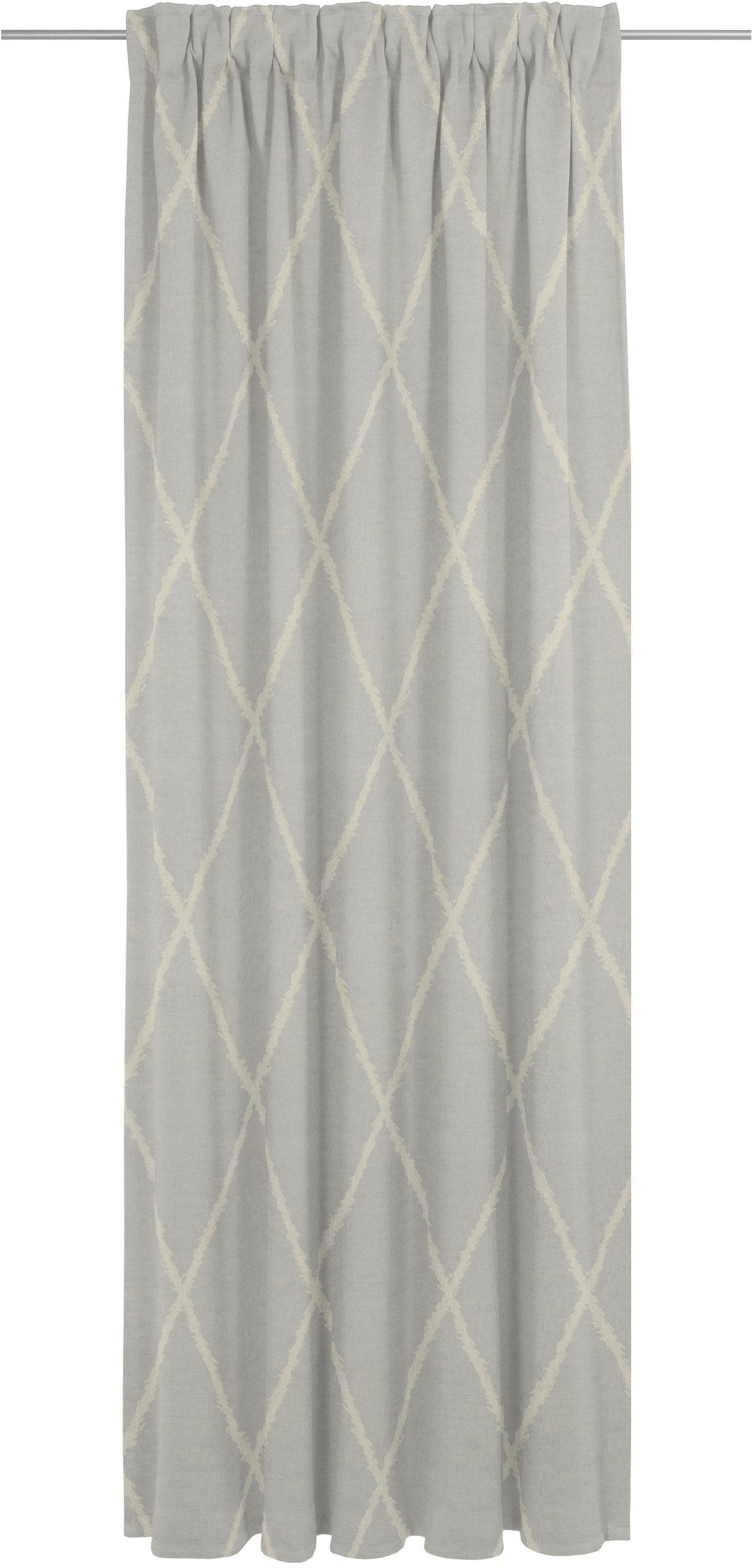 Vorhang ADAM Casket Valdelana Light Jacquard Hellgrau Bio-Baumwolle