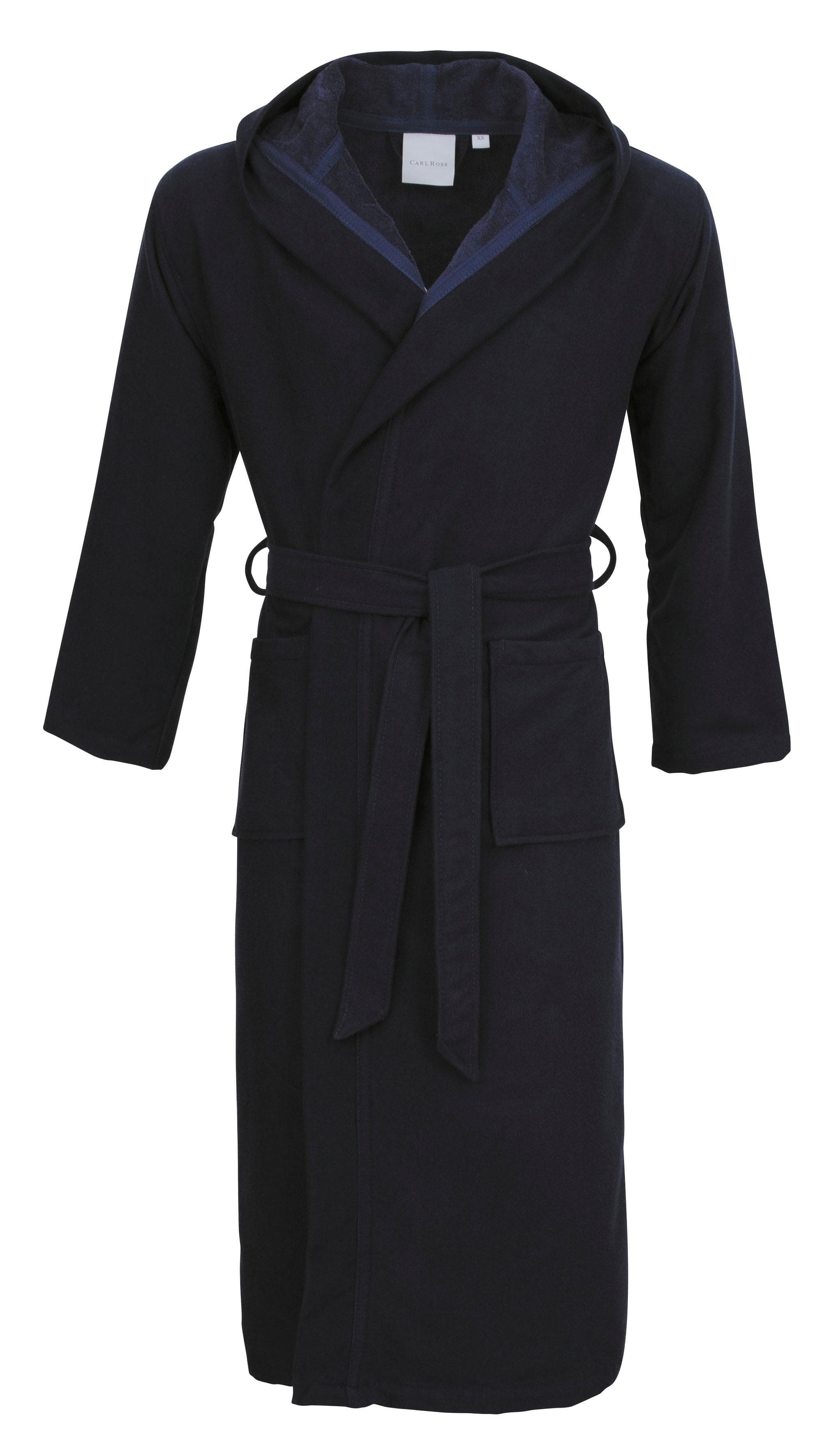 Unisex-Bademantel Carl Ross L blau Baumwoll-Mix