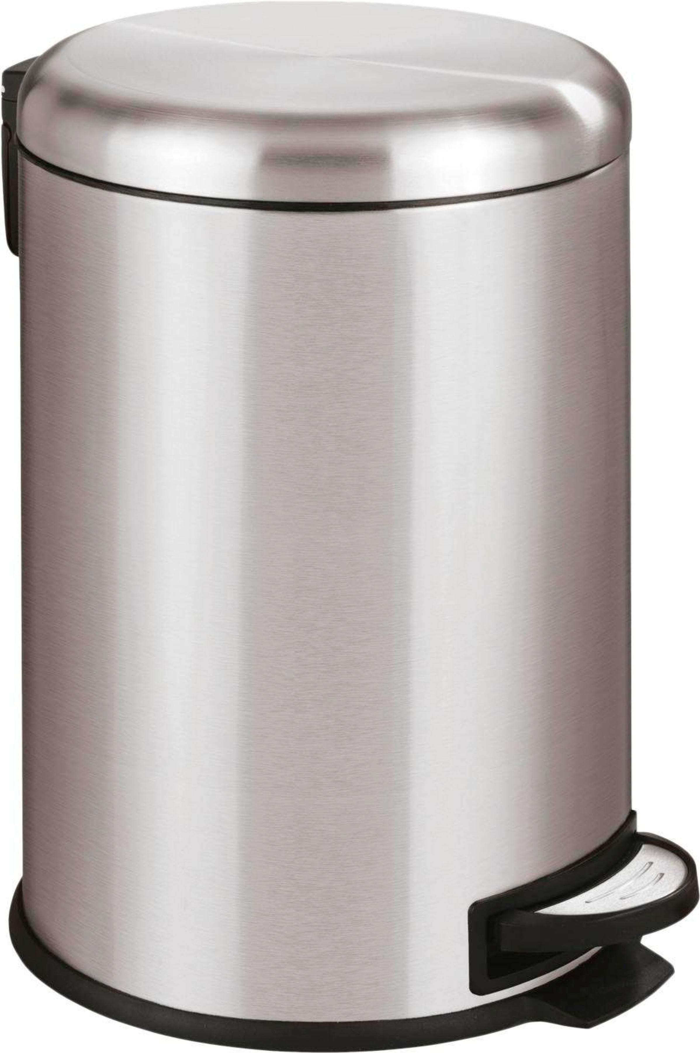 Mülleimer WENKO Leman Silber Edelstahl 20 Liter