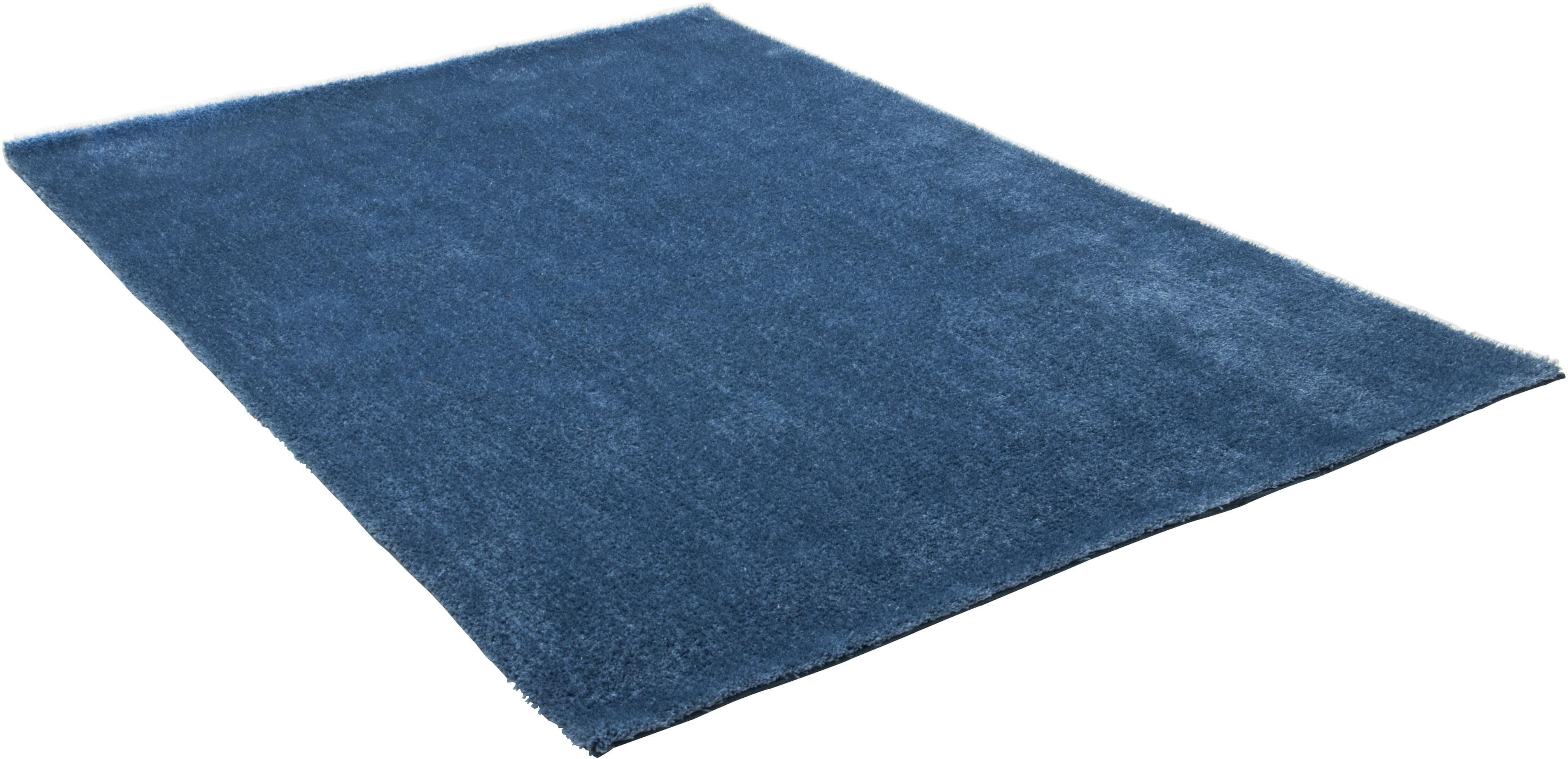 Hochflor-Teppich Alessandro Blau Kunstfaser